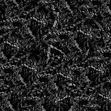 Sukh 4.9OZ Crinkle Cut Paper -Reusable Paper Shred Filler as Confetti Paper Stuffing Baskets Filler for Cute Easter Wedding Birthday Decorative Craft Box Bags Wrapping Supplies(Black)