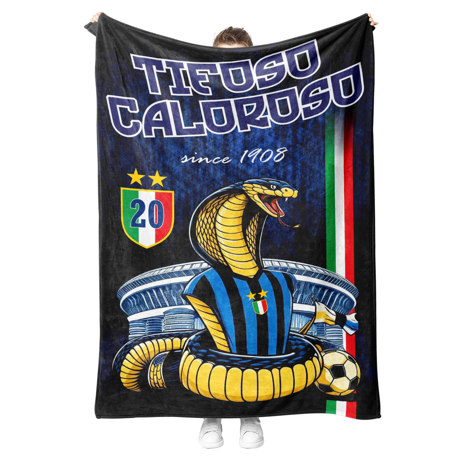 Coperta In Pile Con Motivo Calcio Catherine Lansfield | 130x170cm, Blu Navy, Per Bambini - 5