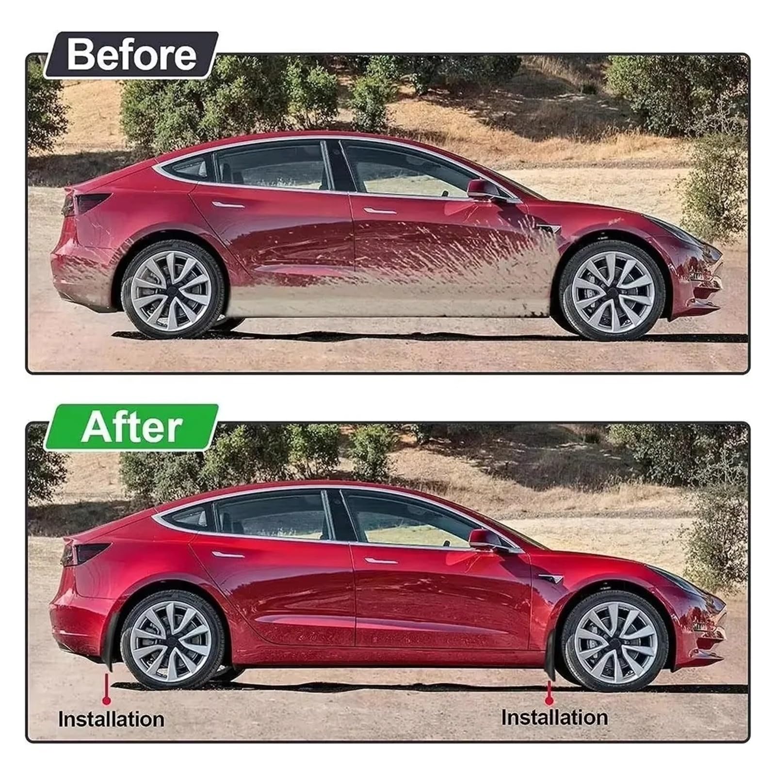 Parafanghi per auto Per Tesla Per Il Modello 3 Highland Y Juniper 2025 2026 Paraspruzzi Parafanghi Per Protezione Parafango(Y 2020-2025)