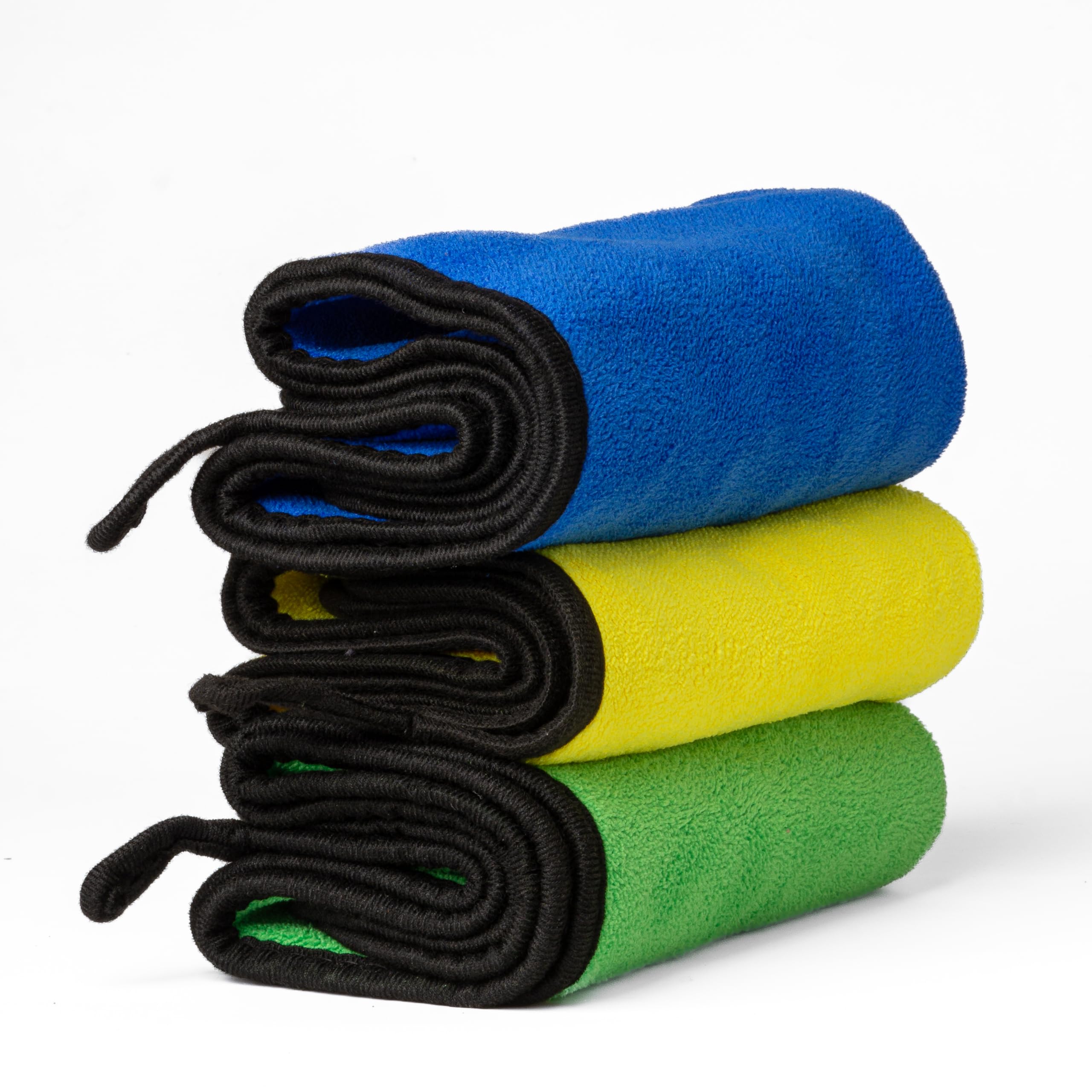 U4t Collections Solid U4t Large Microfibre Cloth - Car Drying Towel, Multipurpose Cleaning Cloths & Microfibre Towel - Essential Car Cleaning Products -3 Pack- 60X40cm-500Gsm