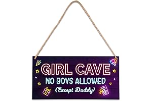 Girl Cave Sign: Teen Room Decor & Neon Wall Art for Girls Bedroom