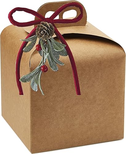 Pastry Chef's Boutique Deluxe Kraft - Cajas grandes de cartón Panettone de 8 x 8 x 7 pulgadas, solo cajas, paquete de 6 cajas (balsa - Panetton alto