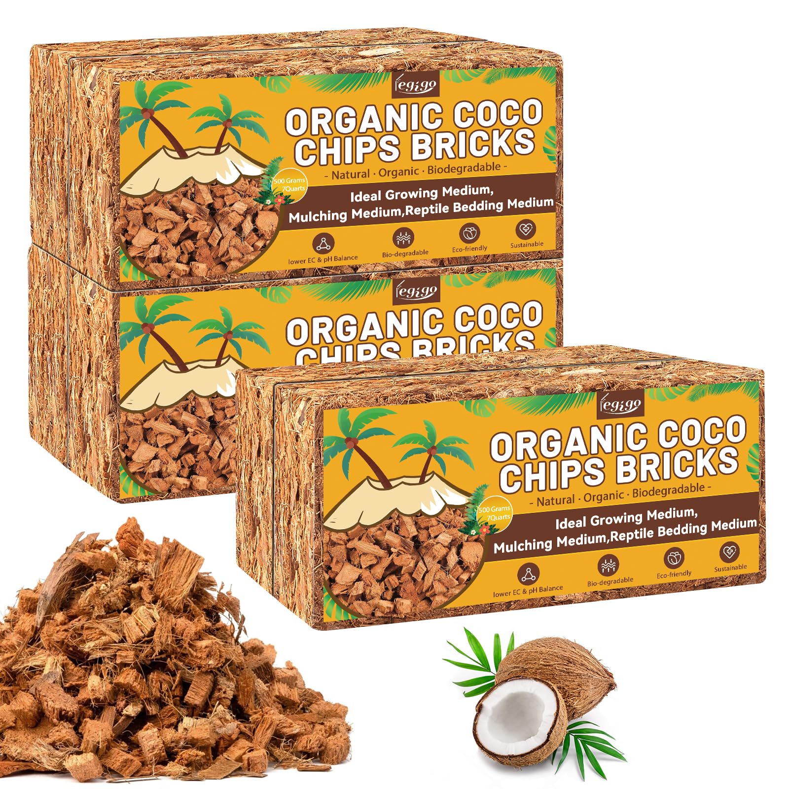 Legigo 6 Pack Coco Coir Chips 6.6lb