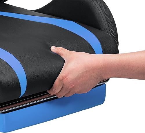 Miniatura 7 de HOFFREE - Silla para juegos con luces LED RGB, silla de video juego con masaje, reposapiés, respaldo alto ergonómico y reclinable, silla de