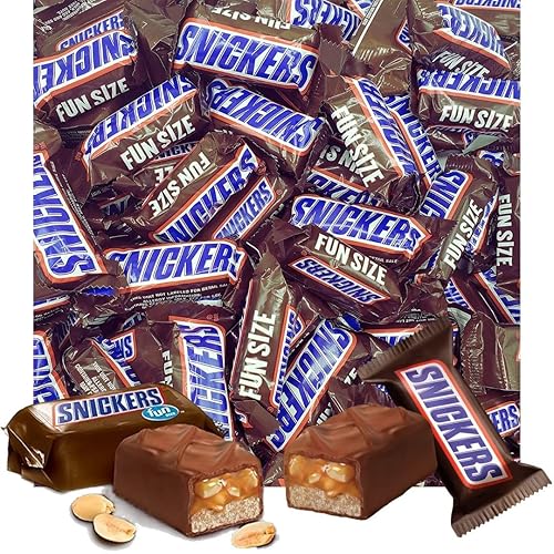 Snickers - Barras de caramelo de chocolate de tamaño divertido - Caramelos envueltos individualmente con cacahuetes tostados turrón caramelo y