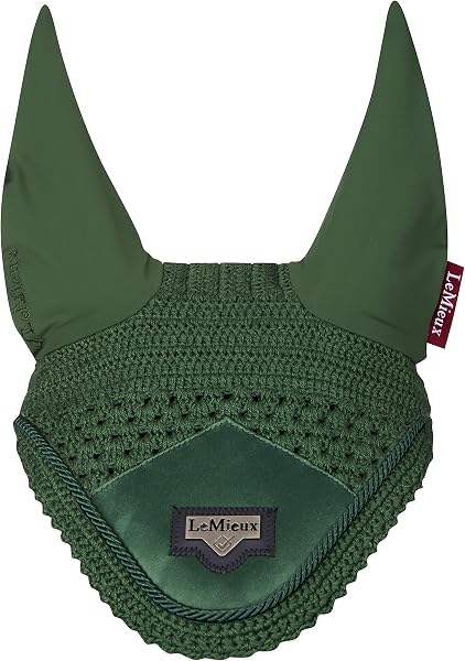 LeMieux Junior Loire Fly Hood with Soft Lycra Ears - Close Knit Crochet - Comfortable Fit Equestrian Mask - Sport Horse Wear - 1