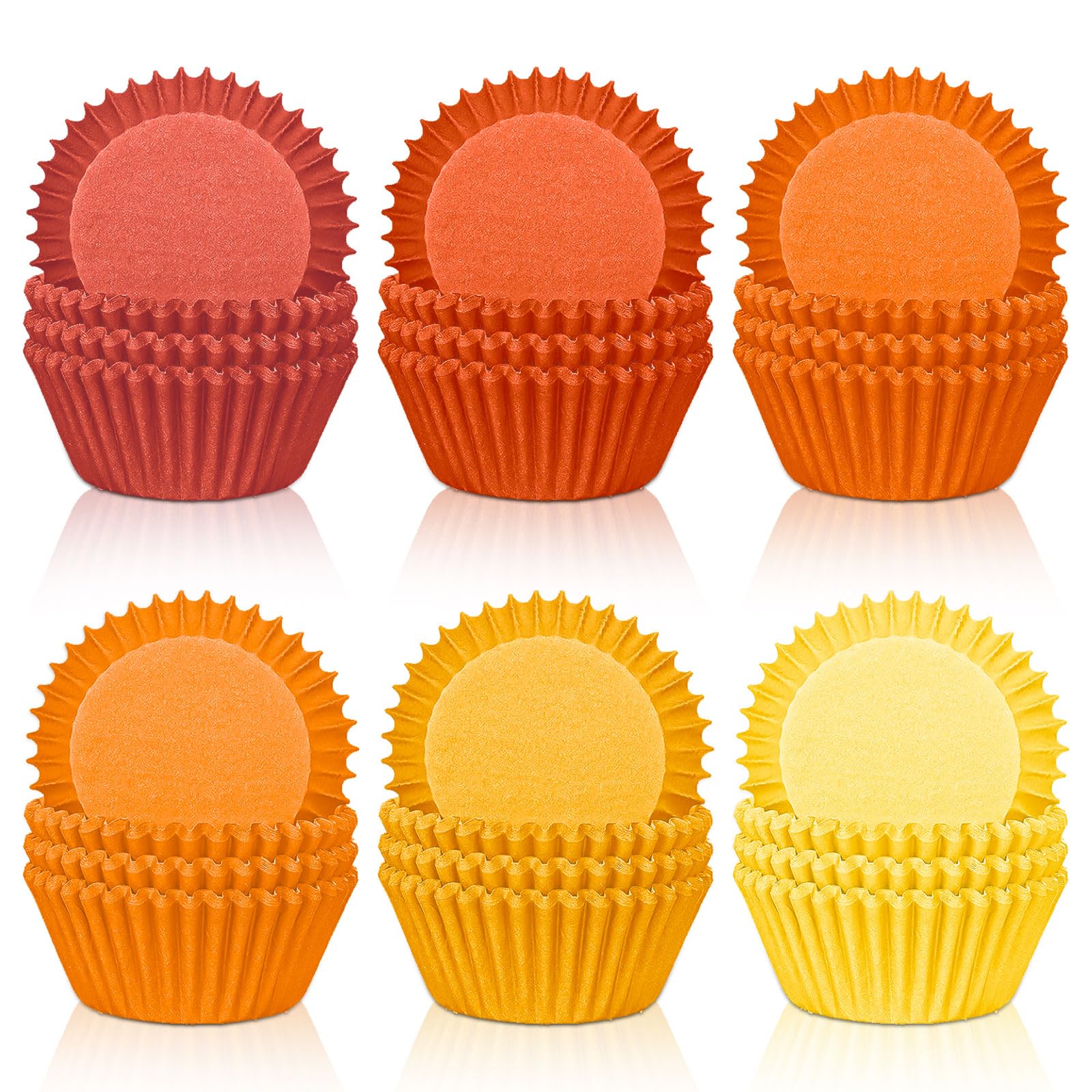 Caissettes à cupcakes d'automne orange pour sublimer votre table de Thanksgiving