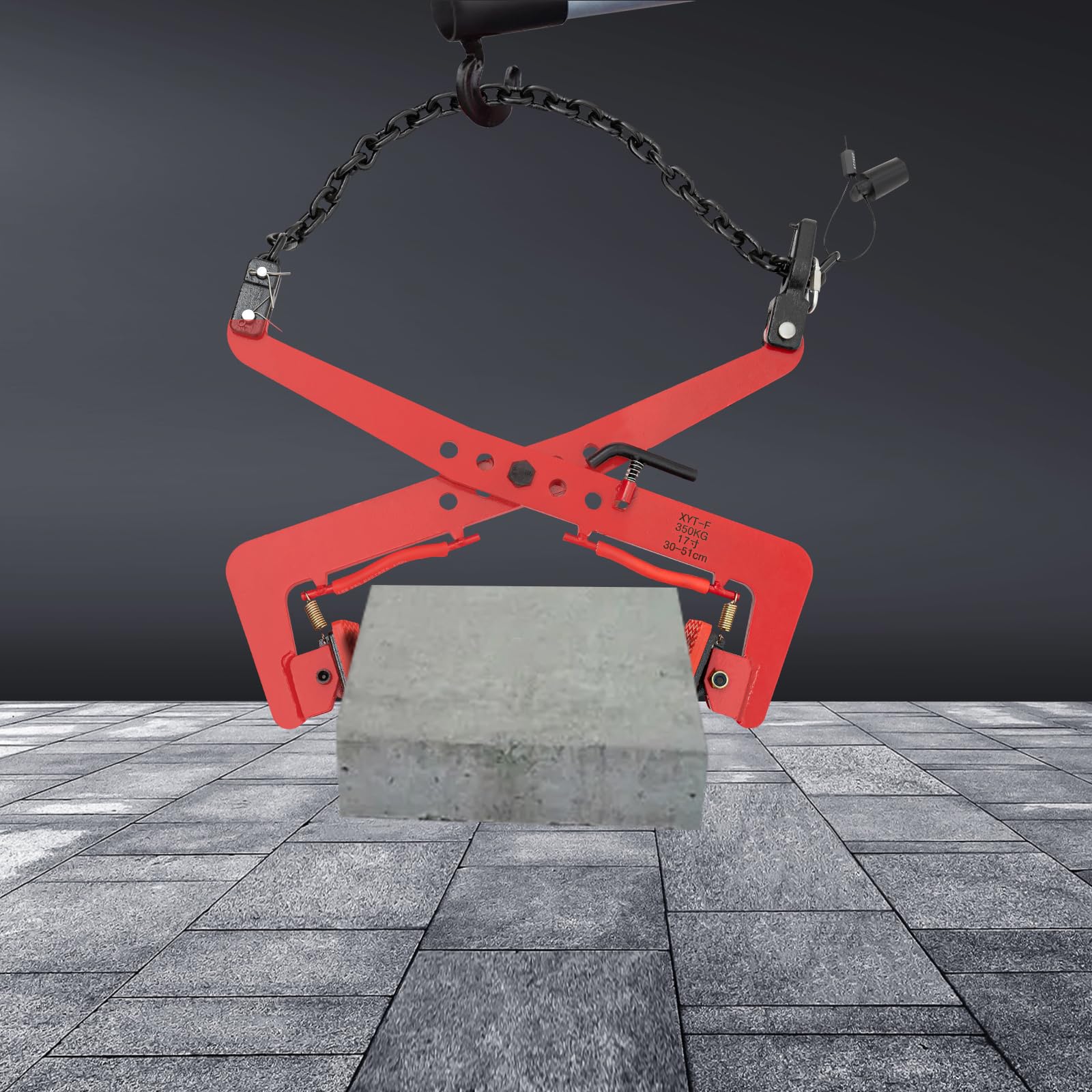 Granite Slab Lifting Clamp, 350kg/771.6Lbs Heavy Duty Stone Lifting Clamps 11.81-20.08inch Adjustable Opening Rock Clamp Granite Clamps for Lifting and Transporting