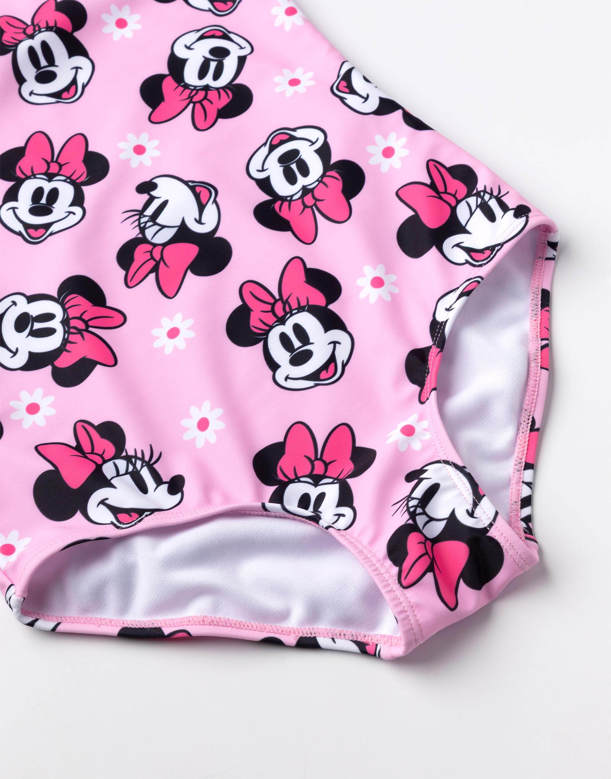 Disney Bañador Minnie Mouse Rosa 1 Pieza | Traje de baño clásico sin Mangas para niñas | Ropa de Playa con Estampado de Minnie Mouse de Dibujos Animados