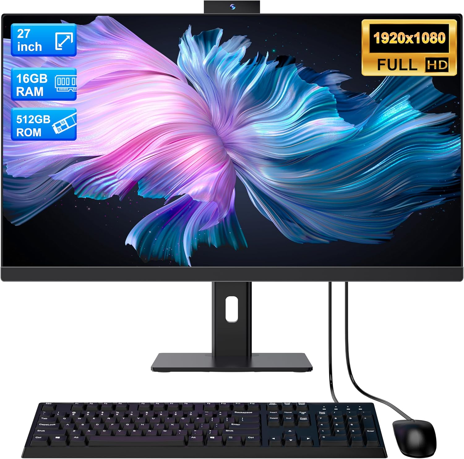 27inch IPS all-in-one PC,Rotate the screen to accommodate portrait mode
