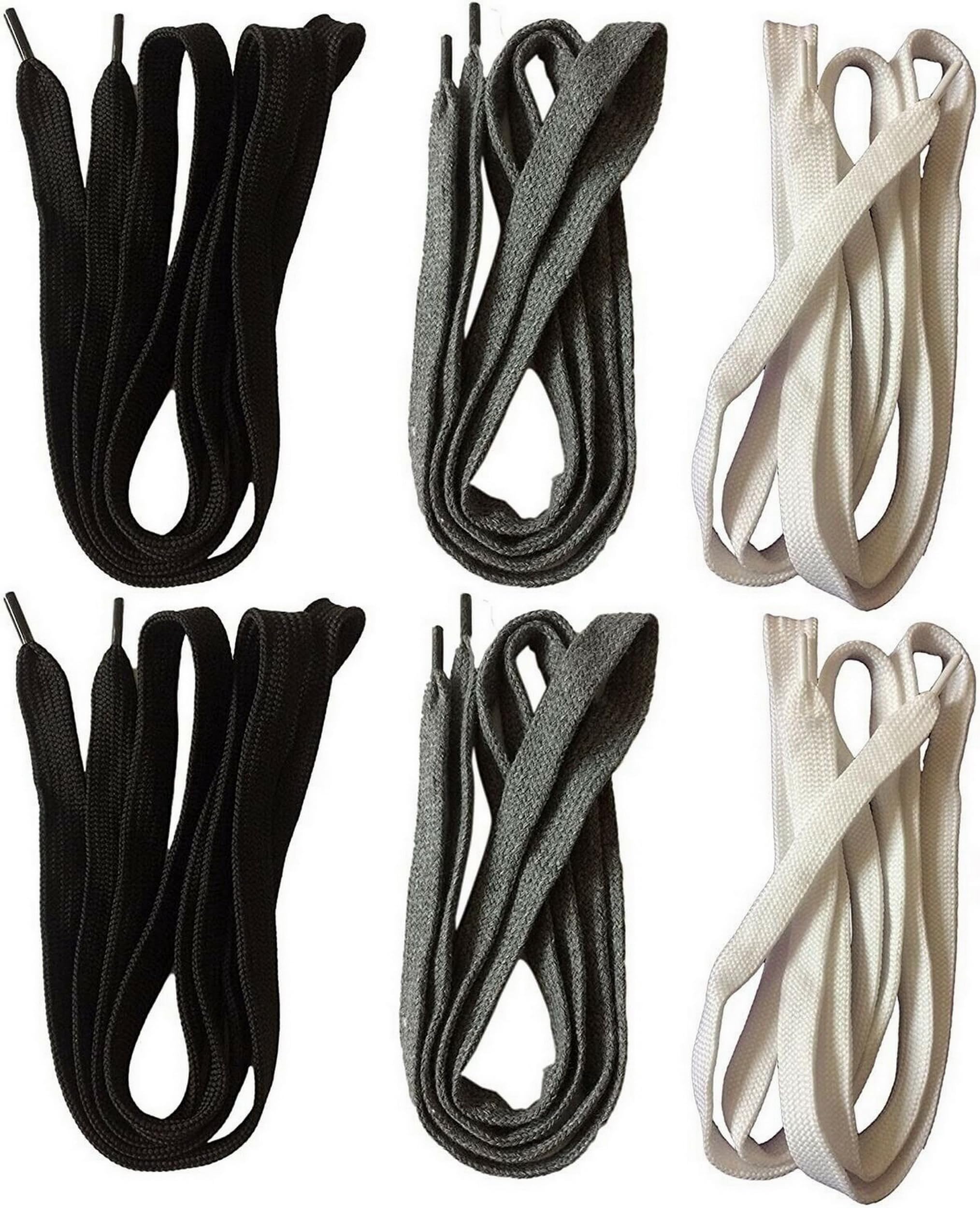 3 Pair 14 mm X 55 Inch Hoodie Drawstrings Cords Replacement Cotton Natural Flat Cord String Sweatpants, Jackets, Shorts, Pants, Shoes, Sneakers