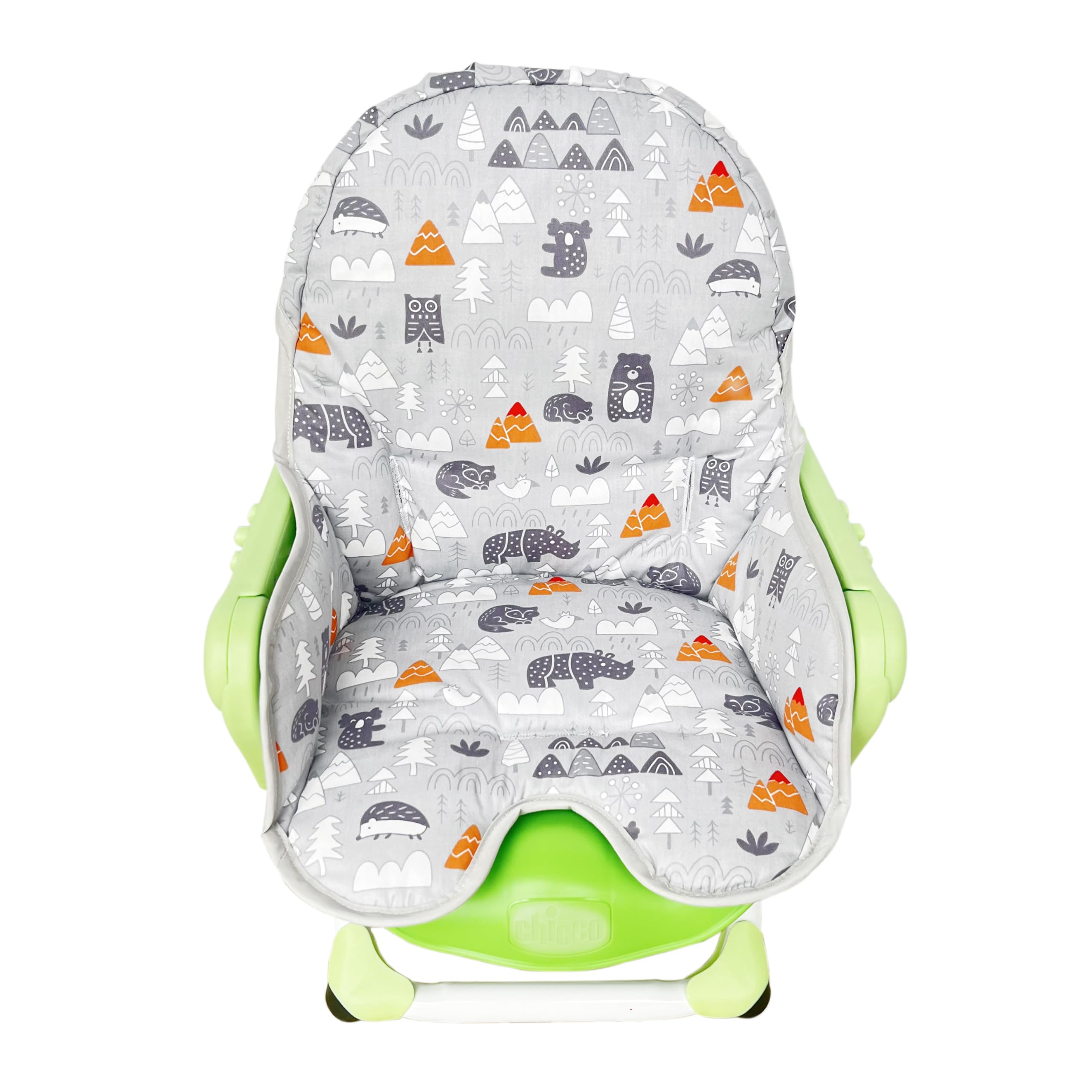 Chicco Cuscino per sedia in cotone imbottito pieghevole grigio