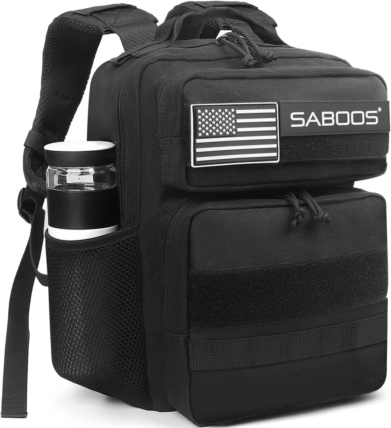 Tactical Backpack Gym Backpack Military Molle Army Pack Bug Out Bag Hiking Rucksack for Men and women 15L Black