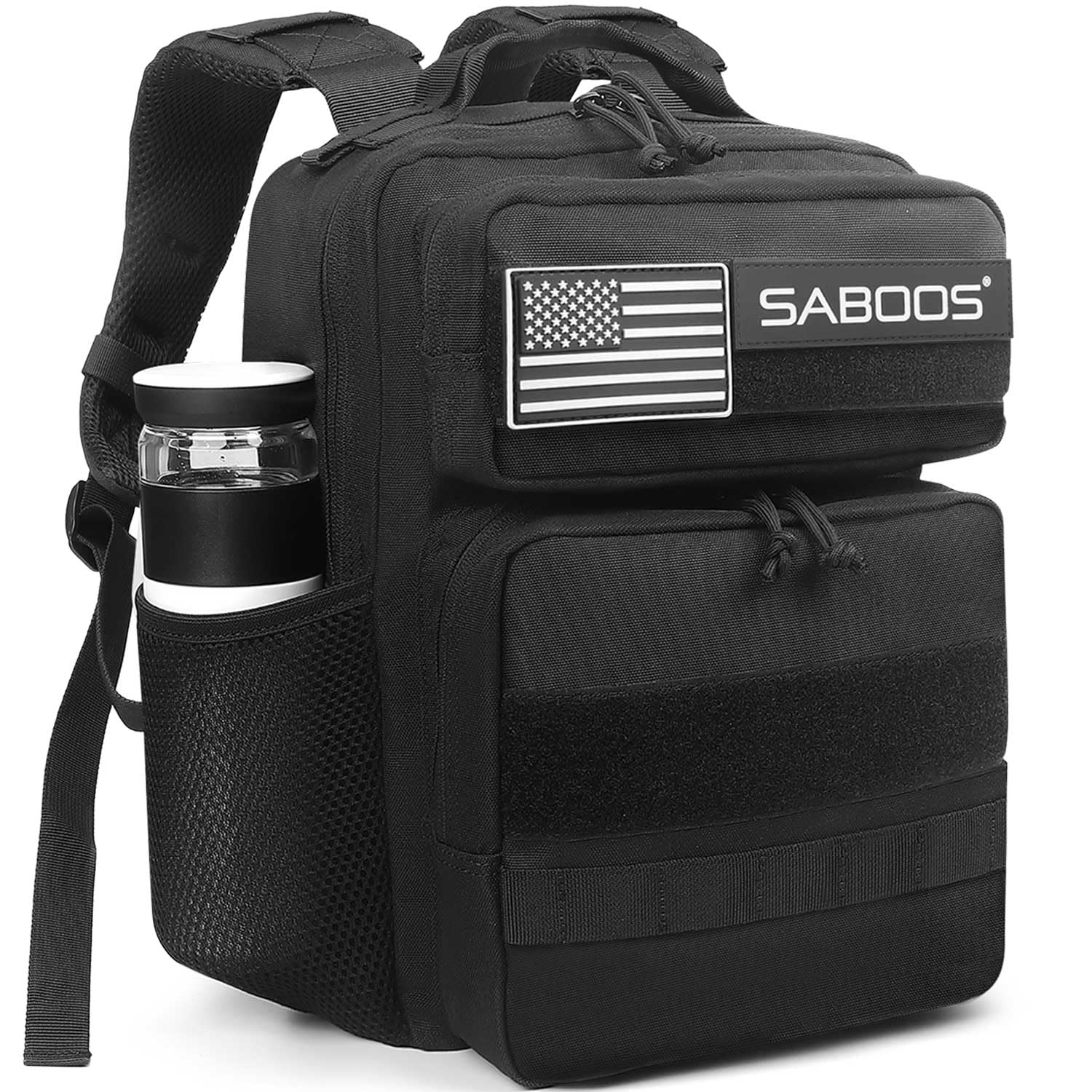 Tactical Backpack Gym Backpack Military Molle Army Pack Bug Out Bag Hiking Rucksack for Men and women 15L Black