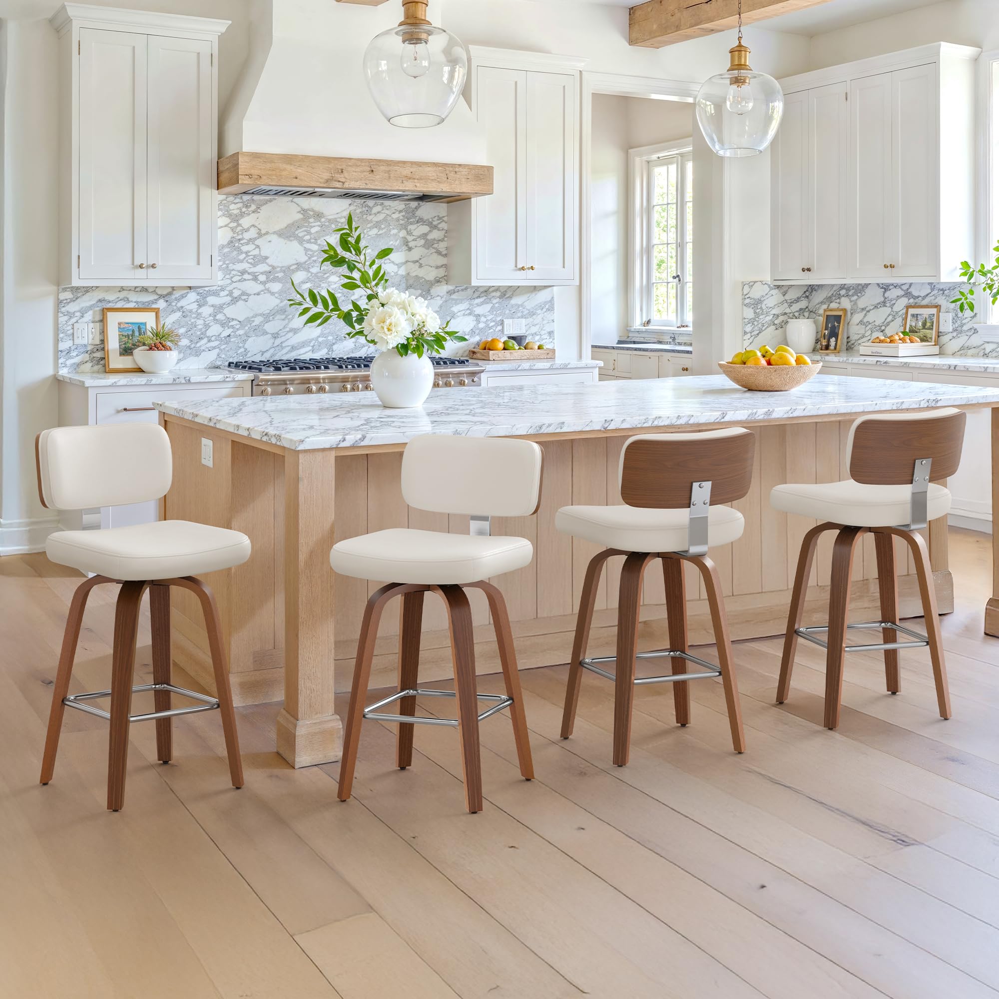 Amazon.com: Cozyman Swivel Bar Stools Set of 3, 26