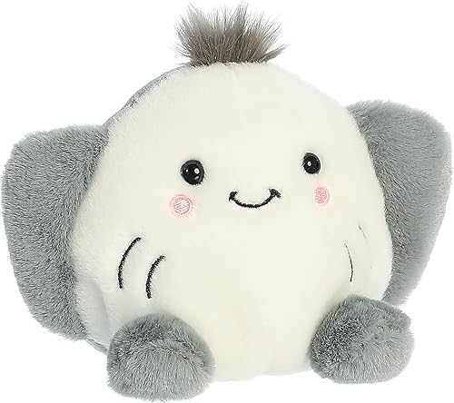 Miniatura 2 de Aurora® Adorable Palm Pals™ Flapjack Stingray™ Animal de peluche, diversión de bolsillo, juego sobre la marcha, blanco, 5 pulgadas