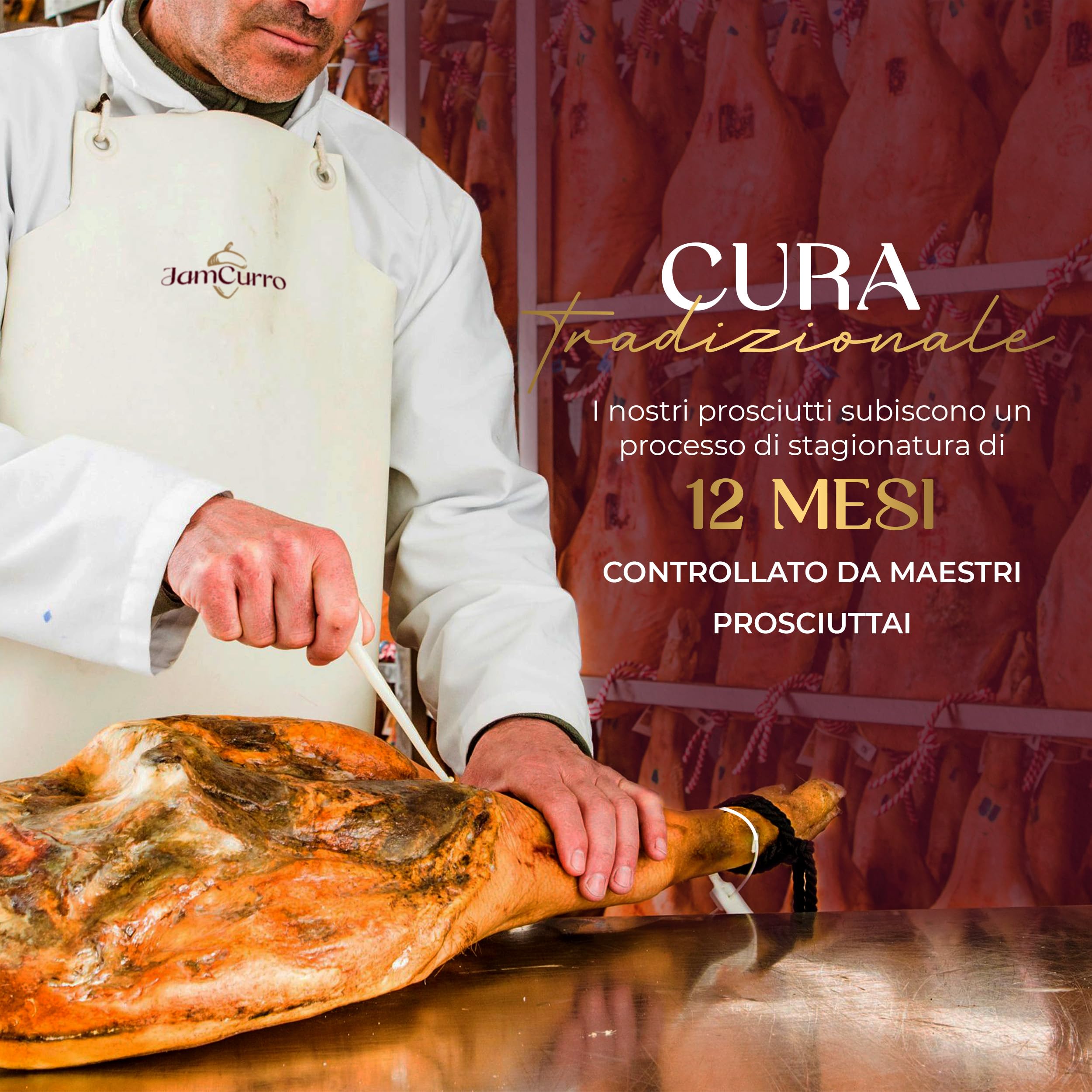 JAMCURRO Prosciutto Crudo Intero DUROC 4,5-5 kg Spalla - Jamon Serrano, Include Porta Prosciutto e Coltello per Prosciutto Spagnolo - Prosciutto Serrano - 12 Mesi di Stagionatura - Jambon Spagnolo