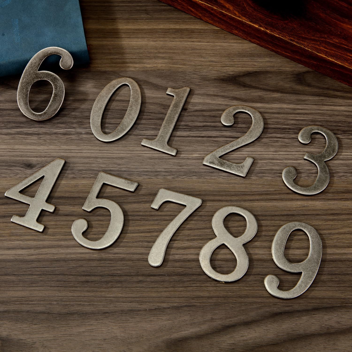 1Pcs 3Inch Metal Mailbox Numbers Solid Zinc Alloy House Numbers for Outside,Self Adhesive 3D Address Numbers for House, Apartment, Office, Hotel Room, Mailbox Signs (Silver, 0)