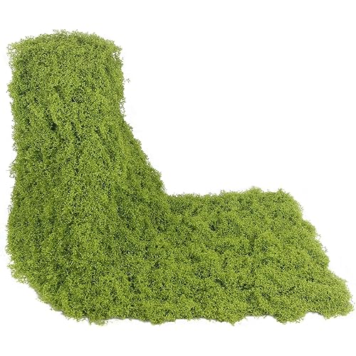 FAICOIA Artificial Moss Rug Table Runner Rolls Fake Moss Blanket for Decorating 12" x 79" Artificial Grass for Plants Indoor Light Green Faux Grass Mat for Planters Crafts Fairy 30 x 200cm