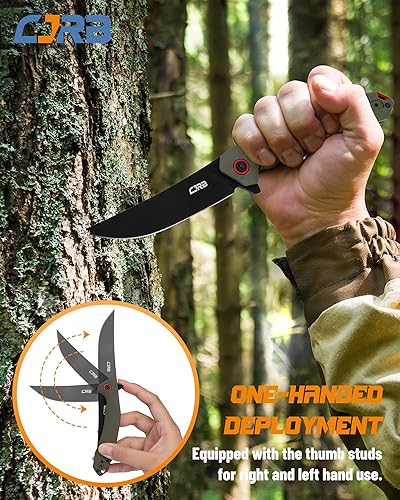 Vista 11 de CJRB Cuchillo plegable Gobi (J1906) AR-RPM9 Acero en polvo G10 Mango EDC Cuchillo de bolsillo Azul Hoja AR-RPM9 actualizada/mango azul G10