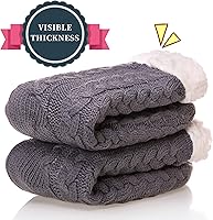 Vista 3 de SDBING - Pantuflas para mujer de invierno, súper suaves, cálidas, acogedoras, con forro polar y agarres