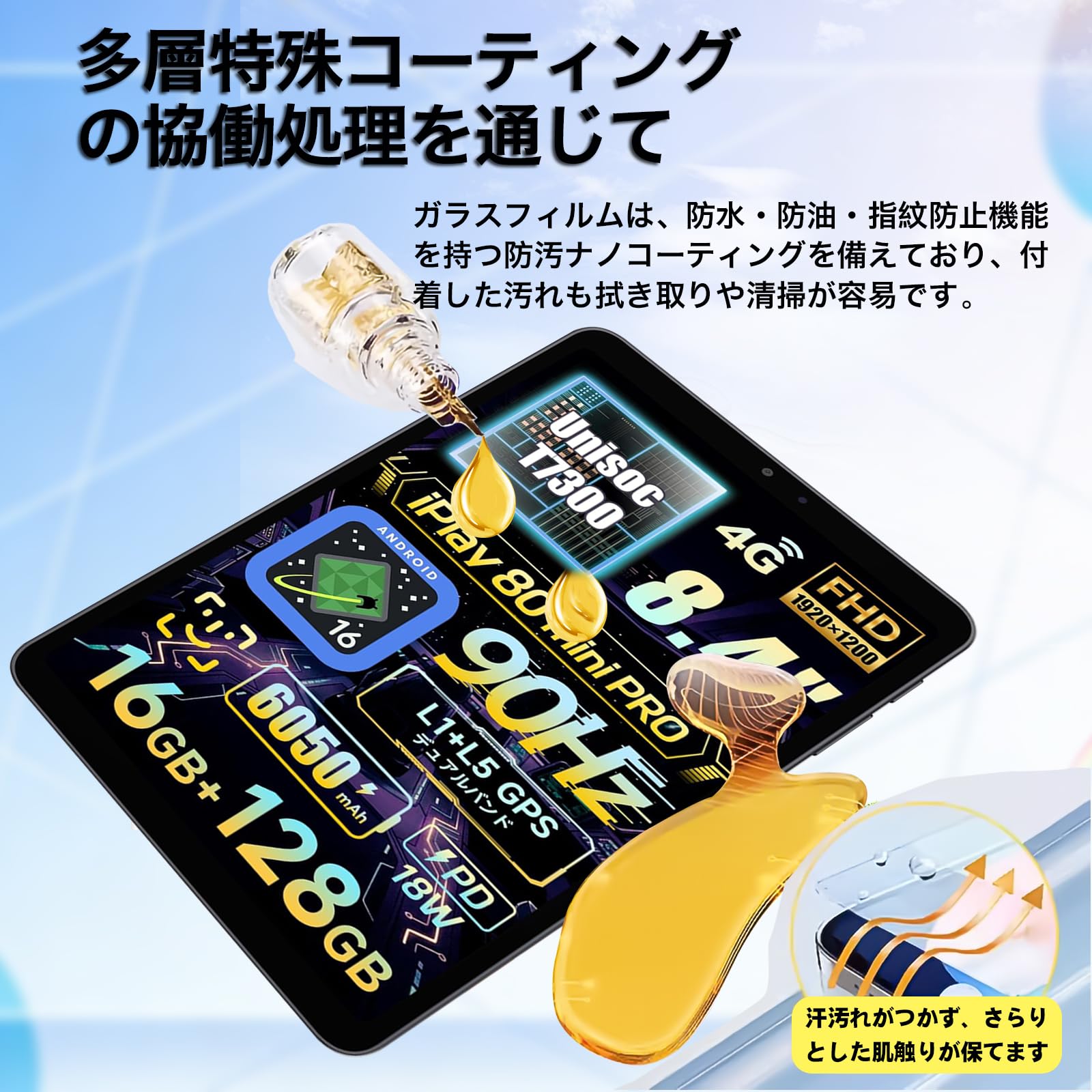 Amazon.co.jp: For ALLDOCUBE iPlay 80 mini Pro 保護フィルム 8.4