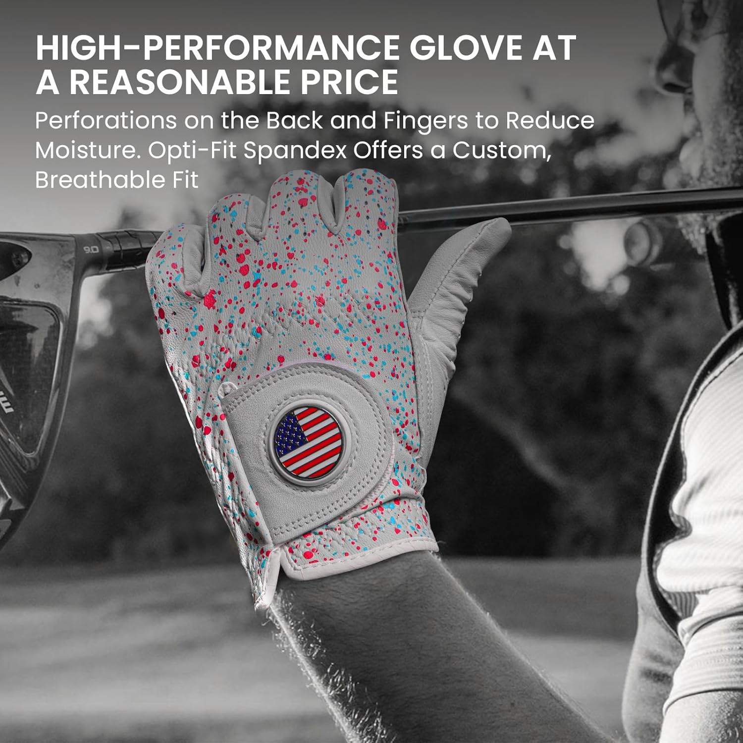 FINGER TEN Cabretta Leather Golf Gloves for Men Value 2 Pack, Premium Stylish & Comfortable Left Hand Gloves with Ball Markers for Right-Handed Golfers, Enhanced Grip & Breathability - Image 4