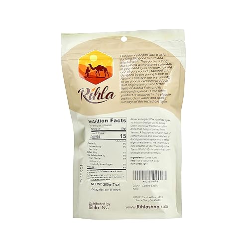 Miniatura 3 de Rihla 's Premium Yemeni Qishr (Coffee Shells - Cascara) - Bebida de café tradicional - 7 oz (200 g)