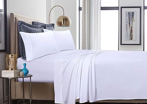 Miniatura 5 de Tribeca Living Par de almohadas de algodón percal de 500 hilos, tamaño King, luz de luna