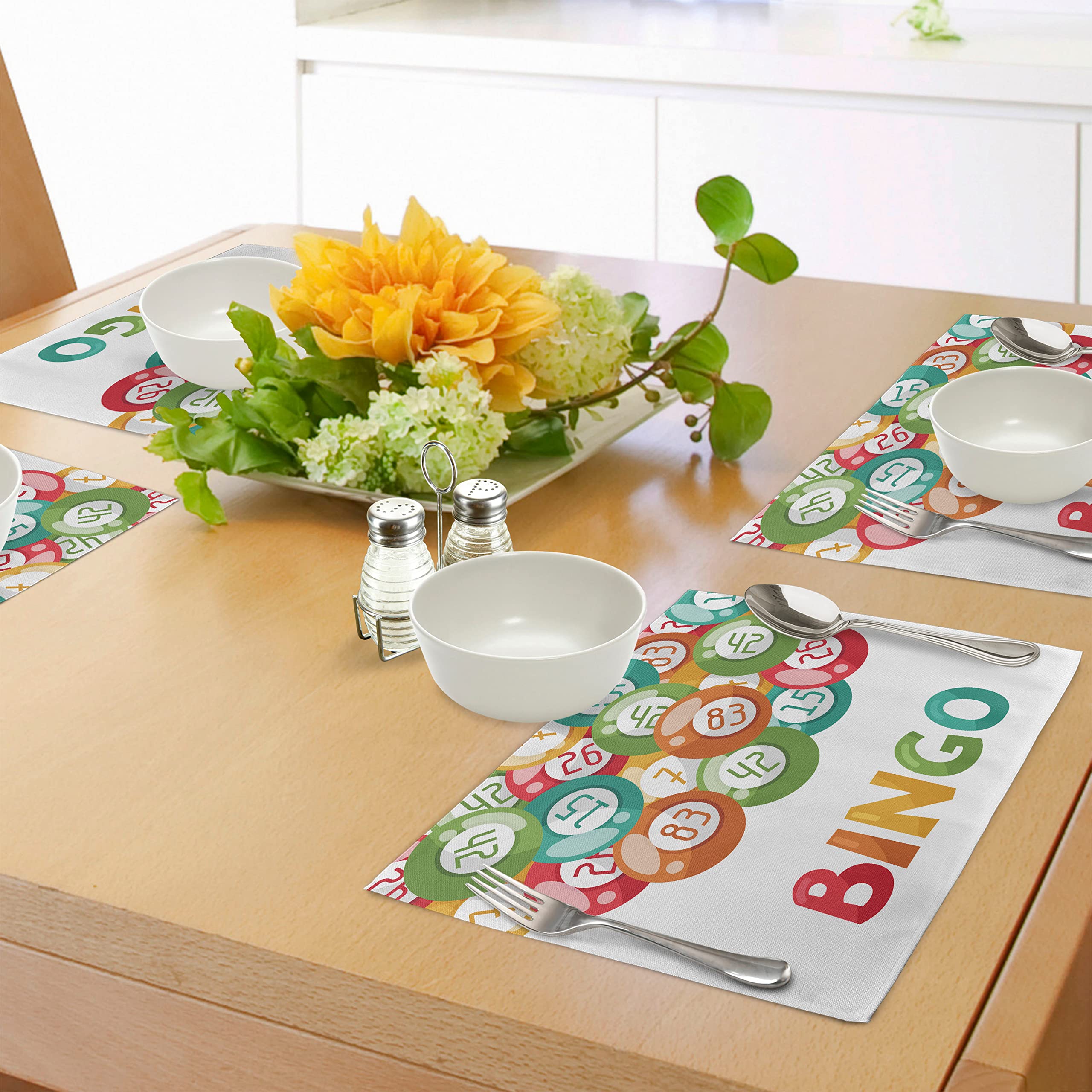ABAKUHAUS tombola Tovaglia, Gioco della Lotteria con Le Palle, Rettangolare per Sala da Pranzo e Cucina, 140 cm x 170 cm, Multicolore