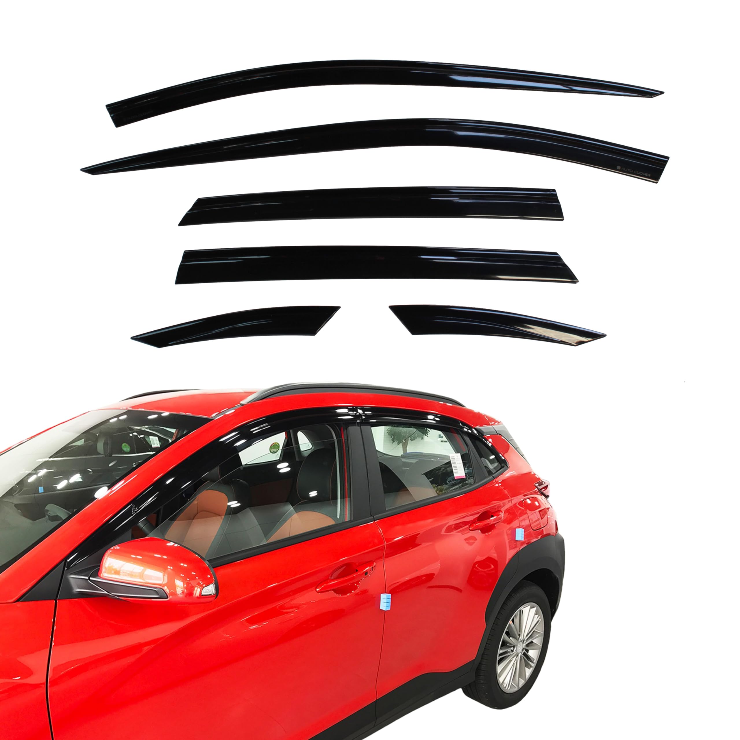 Deflettori Frangivento Auto Clover Per MG ZS 2017+ | Kit 6 Pezzi Esterno | Riduzione Rumore - Foto 7