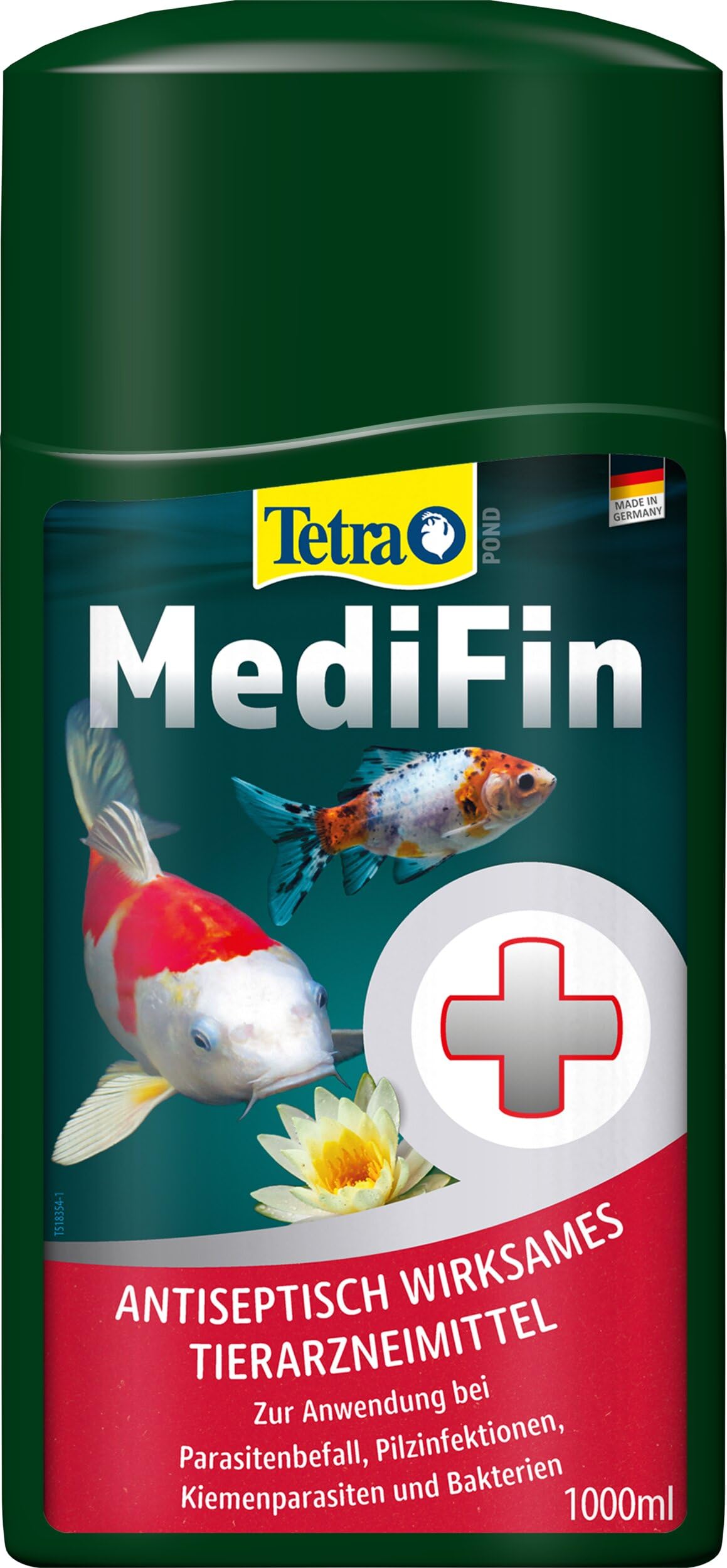 Tetra Pond MediFin - Medikament für Teichfische gegen die häufigsten Krankheiten, auch zur Vorbeugung und Desinfektion, 1 L