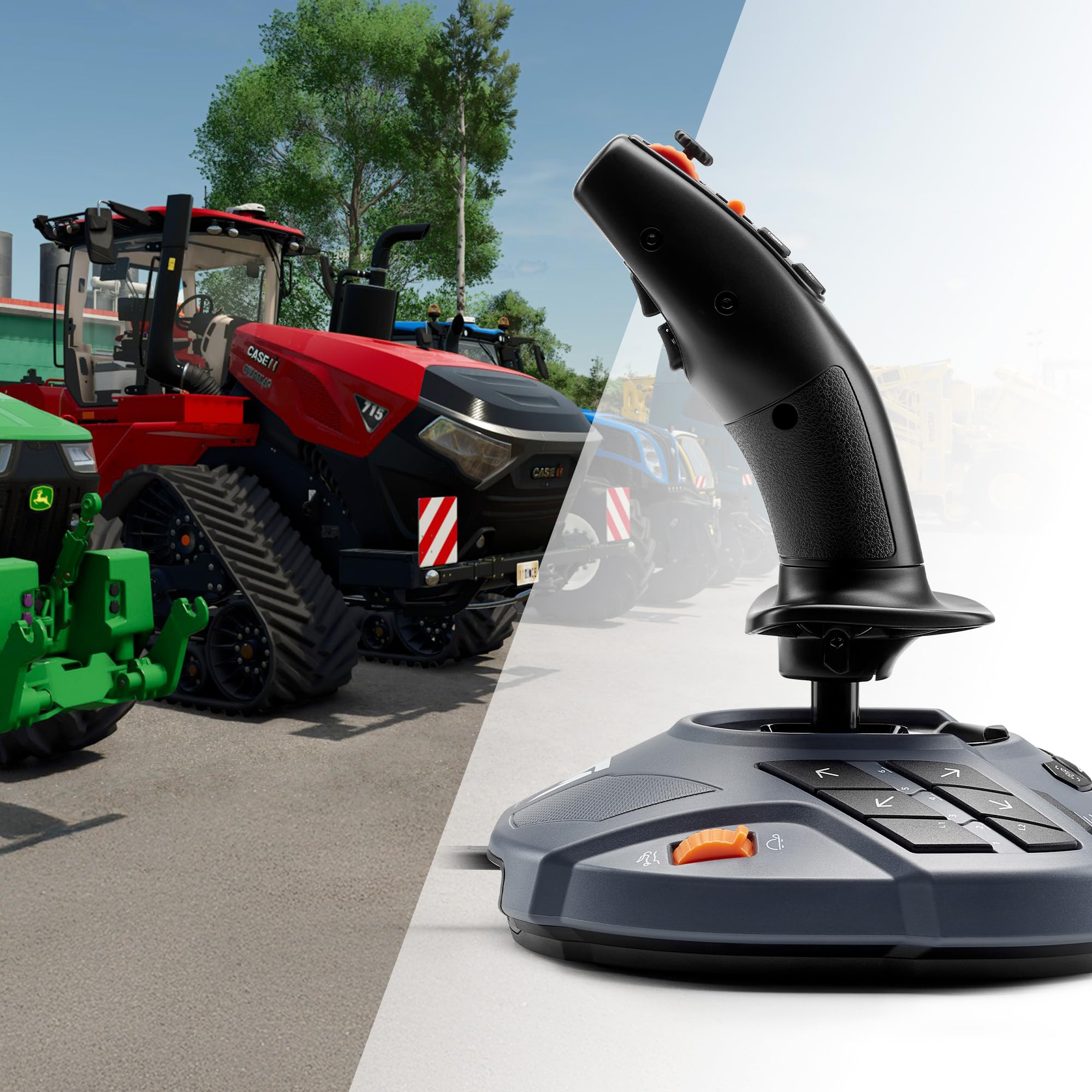 Thrustmaster SimTask FarmStick - Joystick per Simulazione Agricola e Movimento Terra, Controller Multifunzione per PS5 e PC