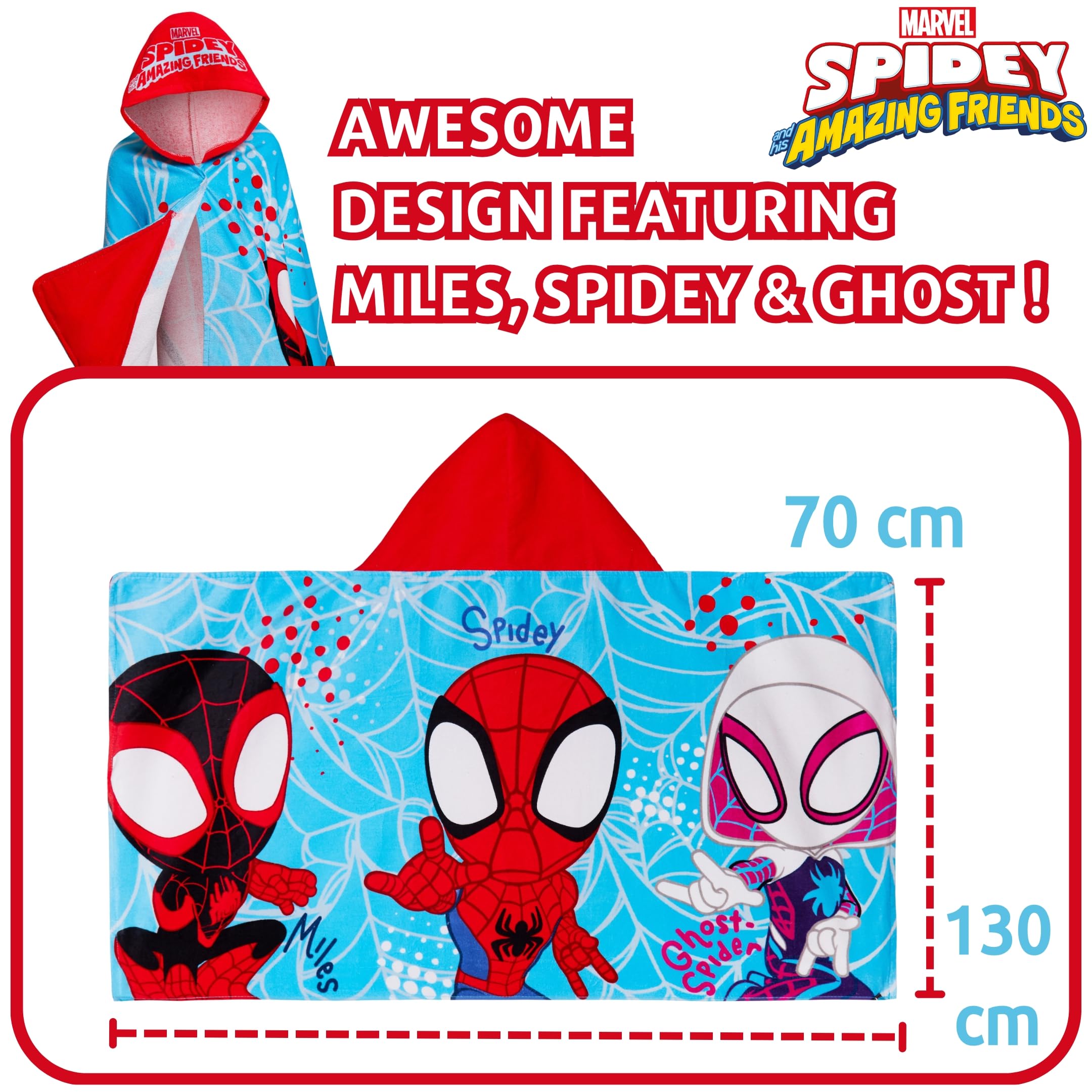 SPIDER-MAN Spidey and His Amazing Friends, costume da bagno a pantaloncino da spiaggia
