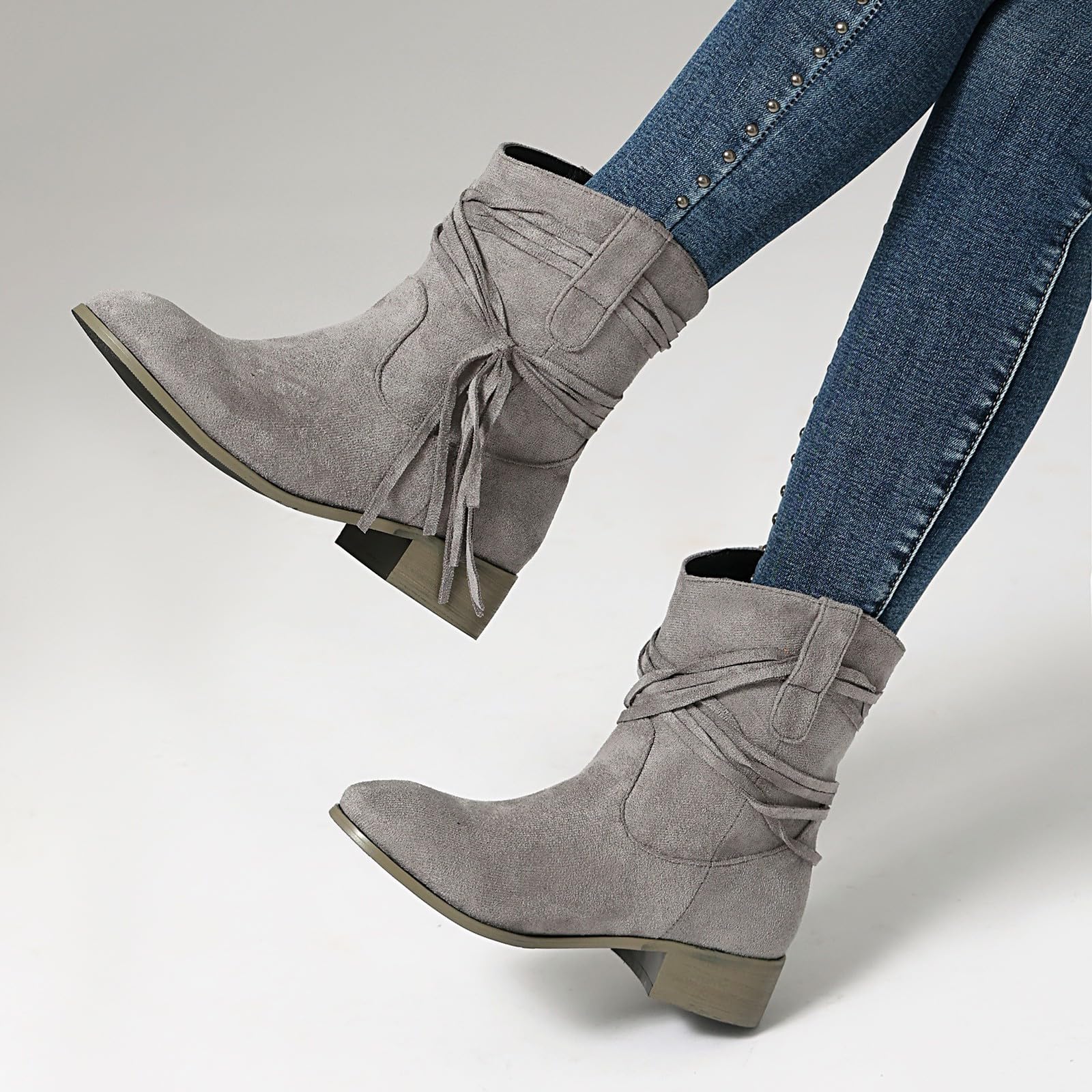 Stivaletti Donna Suola Antiscivolo Comodi con Tacco Stivali Leggero Antivento Chic Stivaletto Robusti Vintage Elegante Stivali da Pioggia Stivaletti per Esterno Neve Trekking e Giardino