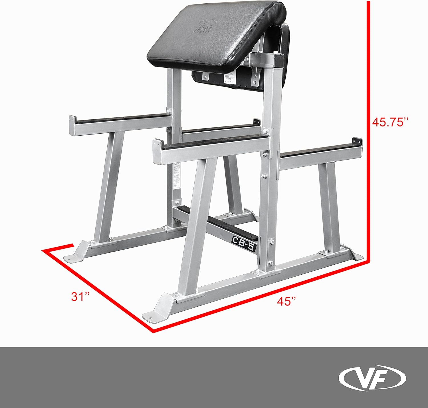 Valor Fitness Preacher Curl Bench - Adjustable Curling Machines Sit or Stand for Upper Body Home Gym Biceps Workout