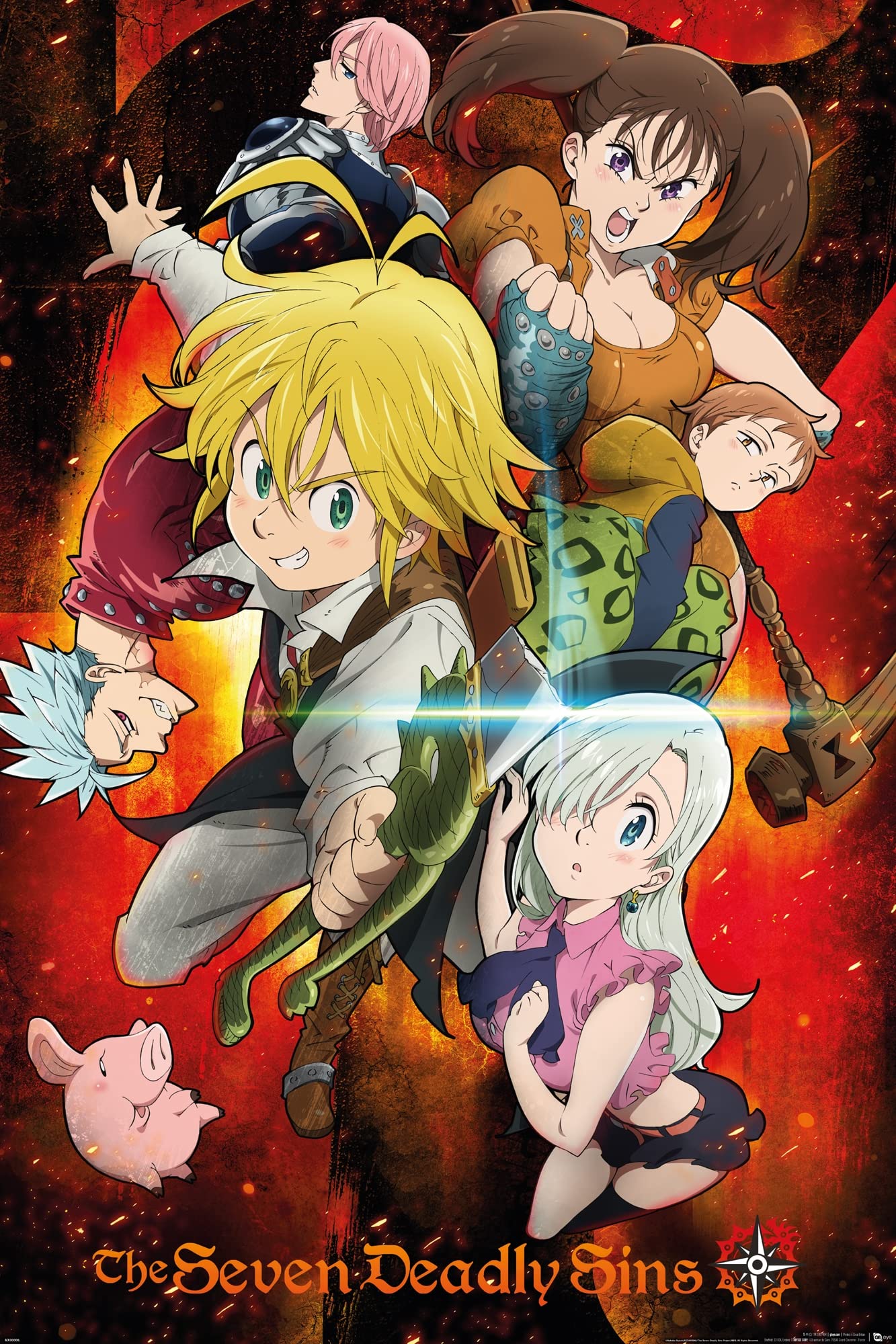 GB eye Seven Deadly Sins Key Art 1 61 x 91.5cm Maxi Poster