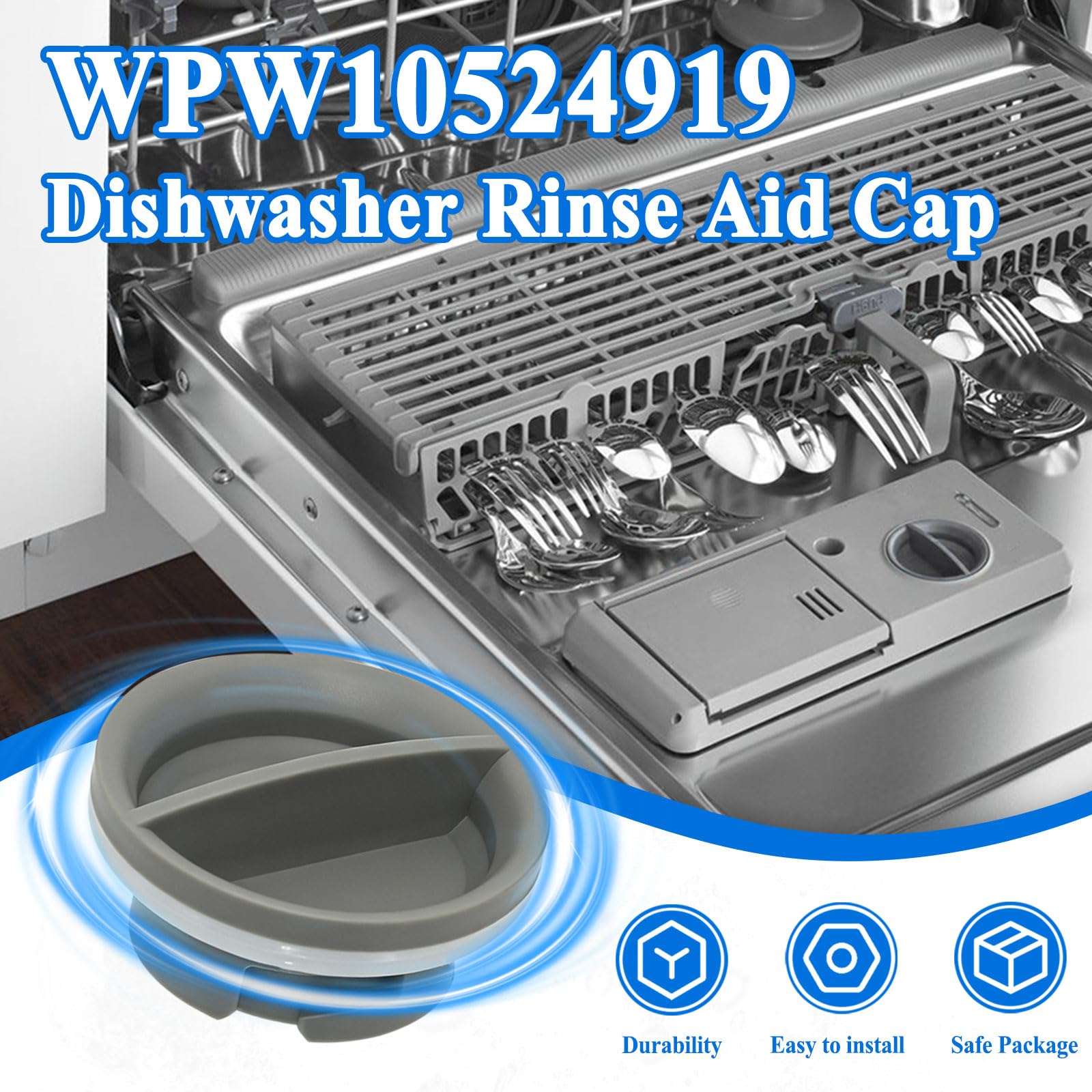 2 szt. WPW10524919 część zamienna do zmywarki do naczyń, zastępuje W10524919 W10524923, 2684856, AP6022604, PS11755938, EAP11755938