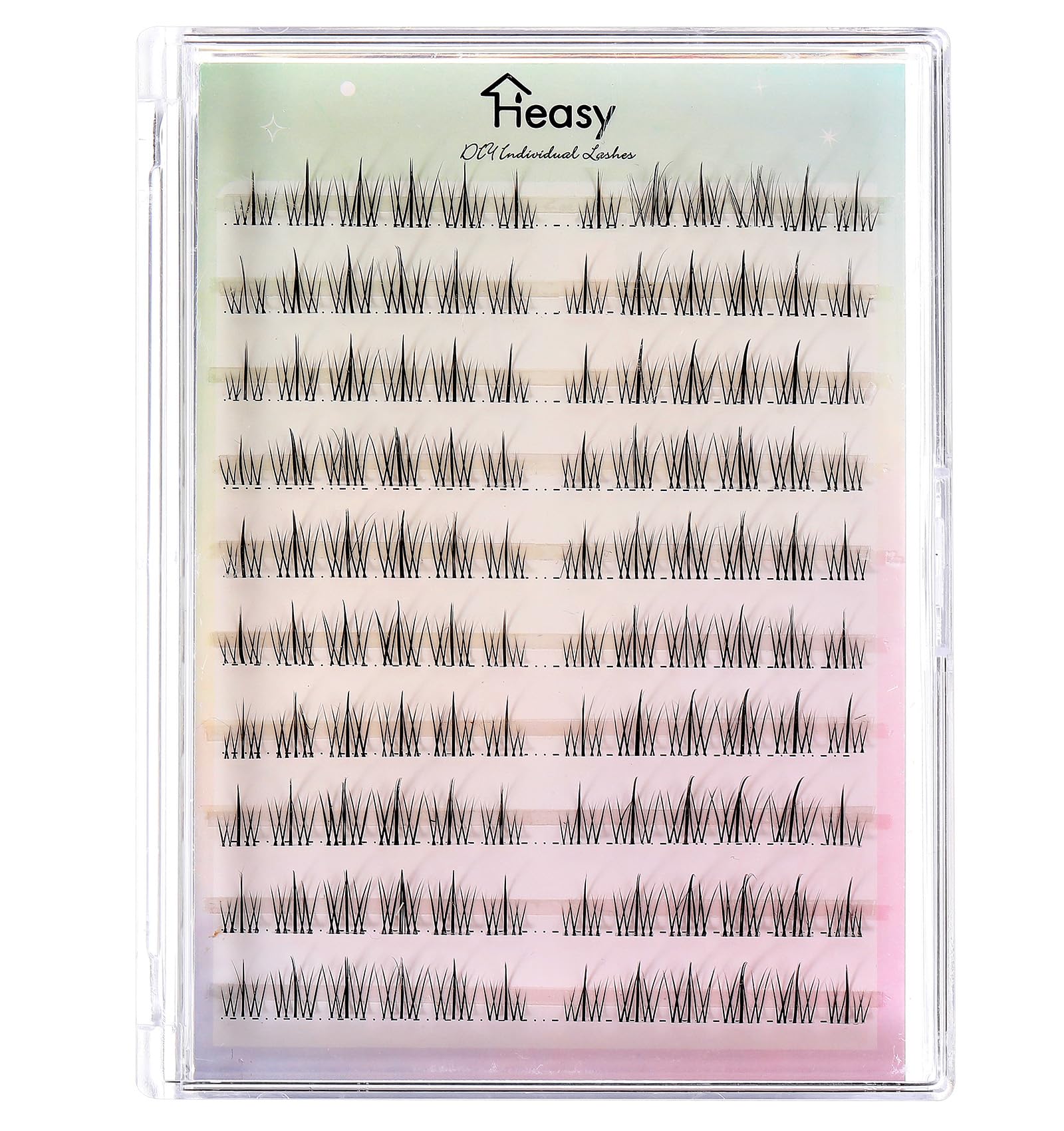Manga Lashes Cluster, indywidualne rzęsy anime, 9-12 mm, mieszanka rzęs Wispy, niewidoczna taśma, przedłużenie rzęs do Cosplay