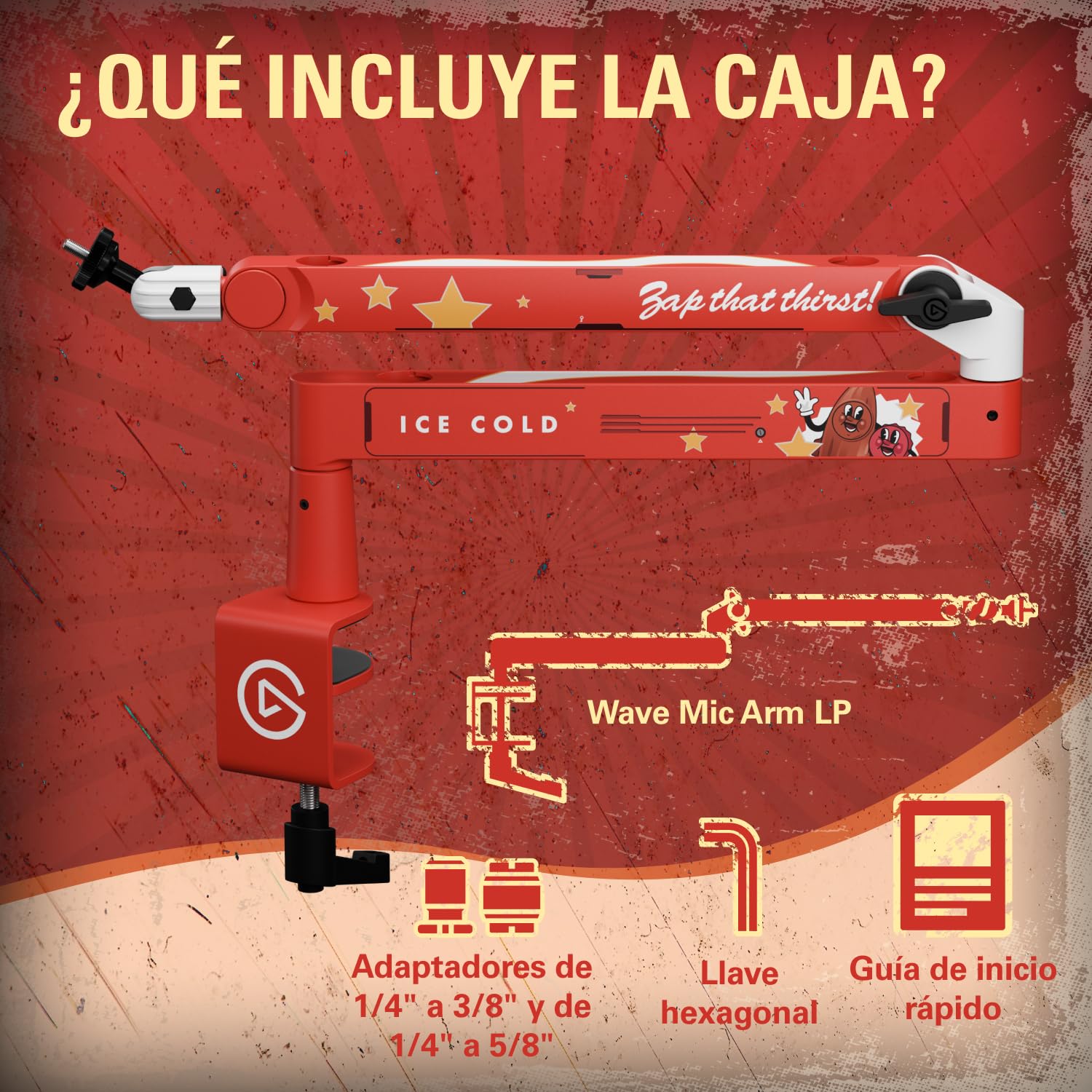 Elgato Nuka-Cola Mic Arm LP – Fallout Special Edition Low-Profile Adjustable Microphone Arm for Streamers, Creators, and Studio Setups
