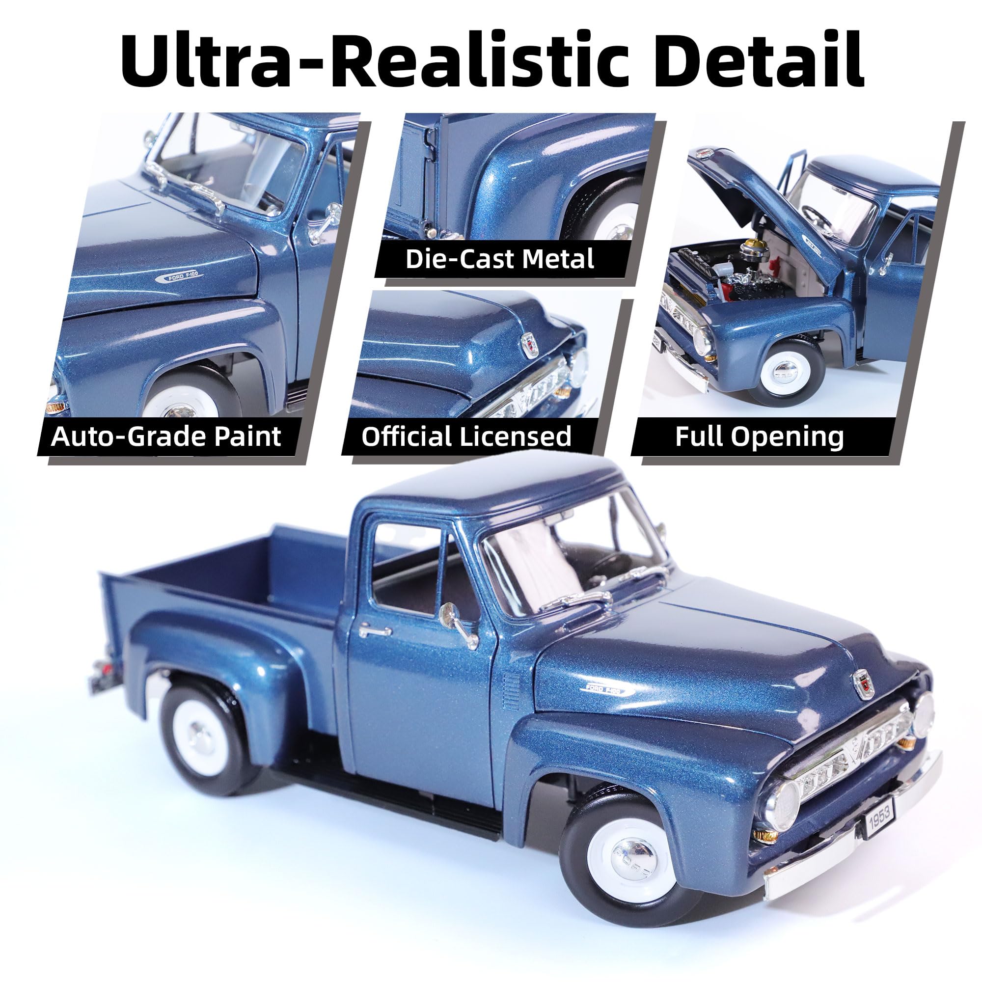 Amazon | LUCKY DIE CAST 1953 フォード F-100 ピックアップトラック 1