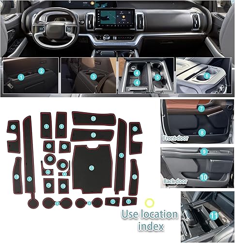 Miniatura 9 de SHAOHAO Alfombrillas con ranura para puerta Ford Maverick 2023 2024 2025 para Ford Maverick 2022 2023 2024 2025 Accesorios XLXLTLariat Pickup Truck