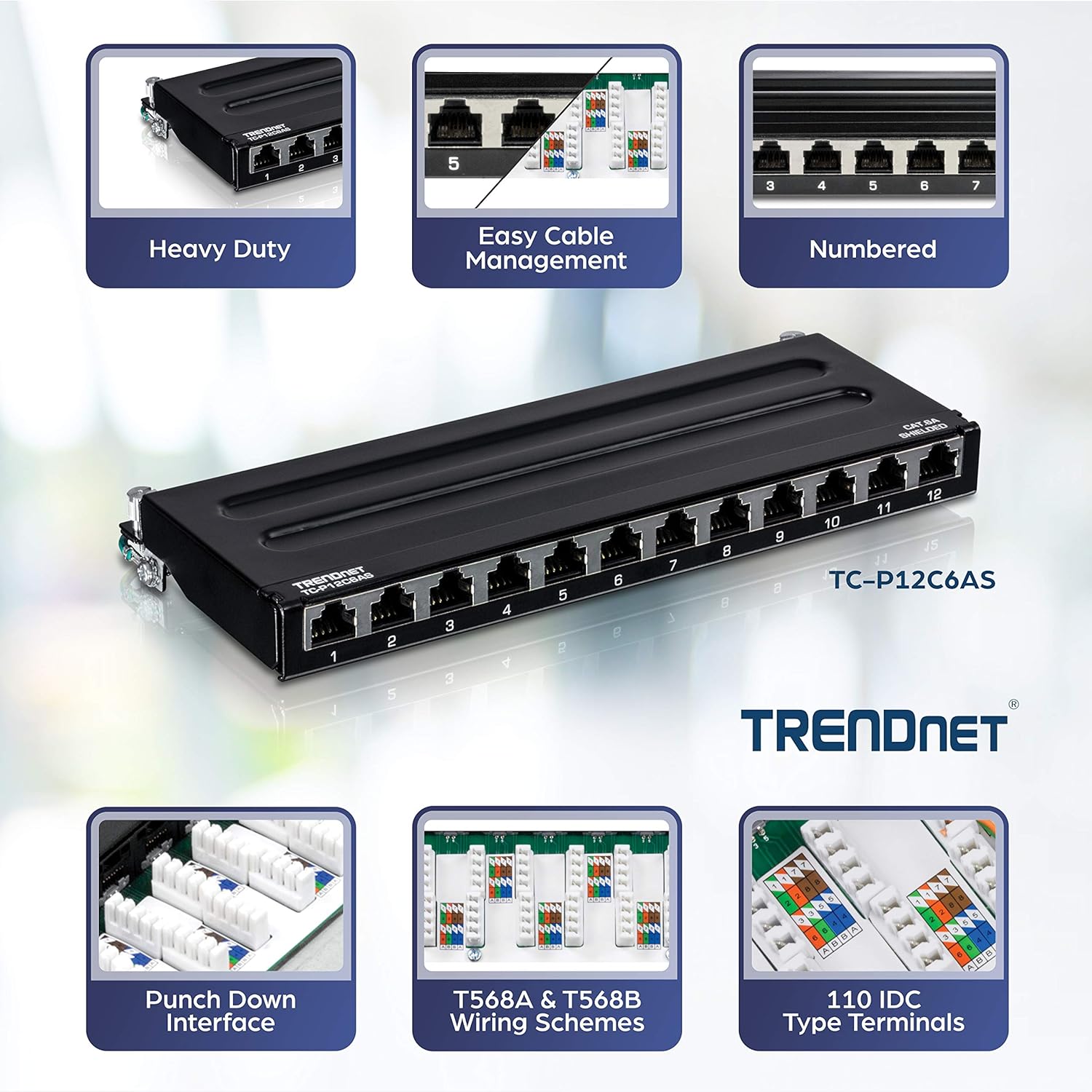 Exсluѕіvе Dіѕсоunt 80% оƒƒеr TRENDnet 12-Port Cat6A Shielded Patch Panel, 10G Ready, Cat5e,Cat6,Cat6A Compatible, Metal Housing, Color-Coded Labeling For T568A And T568B Wiring, Cable Management, Wall Mountable, Black, TC-P12C6AS Uр Tо 40% оƒƒ TRENDnet 12-Port Cat6A Shielded Patch Panel, 10G Ready, Cat5e,Cat6,Cat6A Compatible, Metal Housing, Color-Coded Labeling For T568A And T568B Wiring, Cable Management, Wall Mountable, Black, TC-P12C6AS