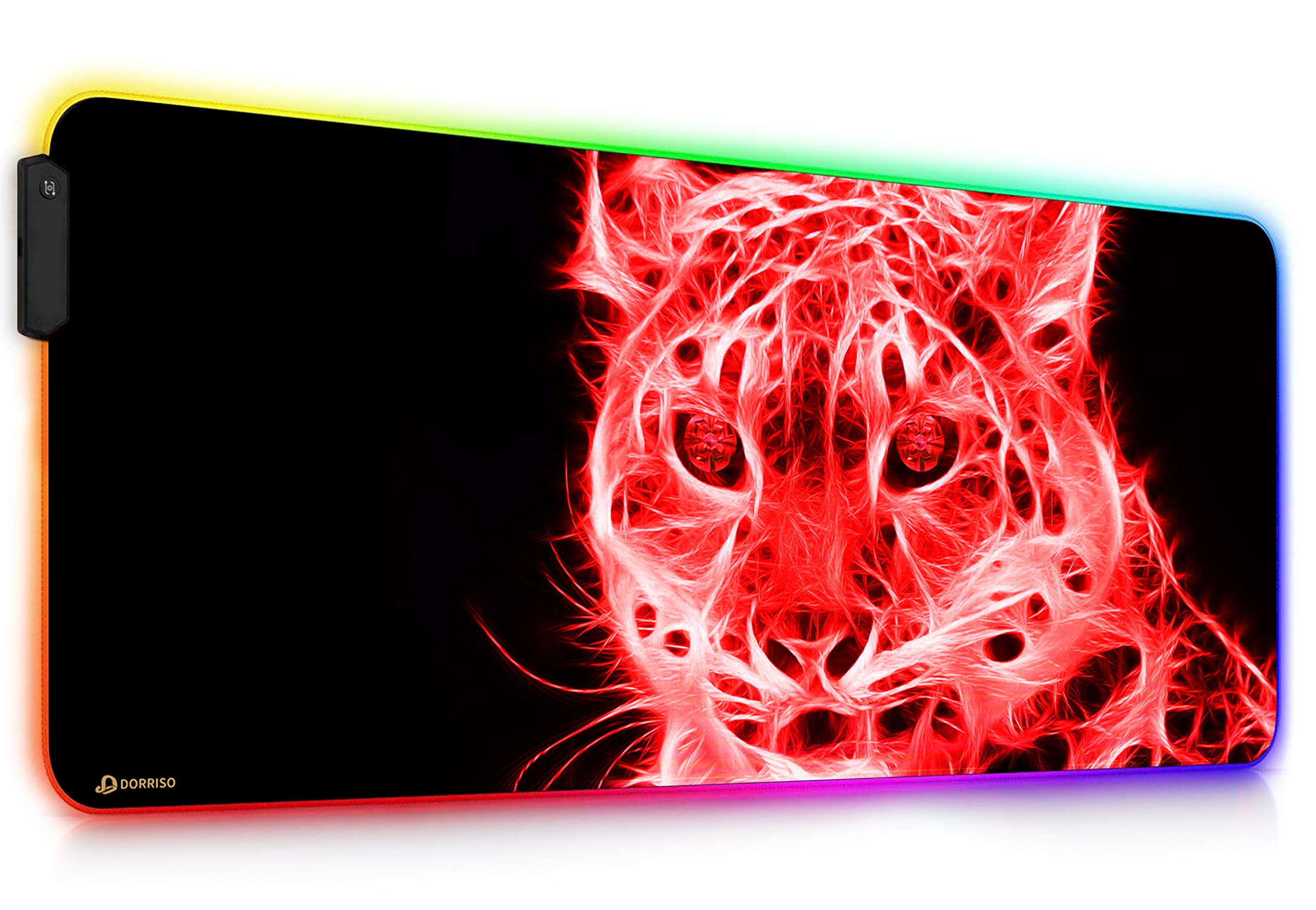 RGB Alfombrilla de Ratón Gaming 12 Modos de Luces 900x400x4mm XXL LED Alfombrilla de Ratón Extra Grande Superficie Impermeable Base de Goma Antideslizante Gamers Ordenador PC Laptop Juegos