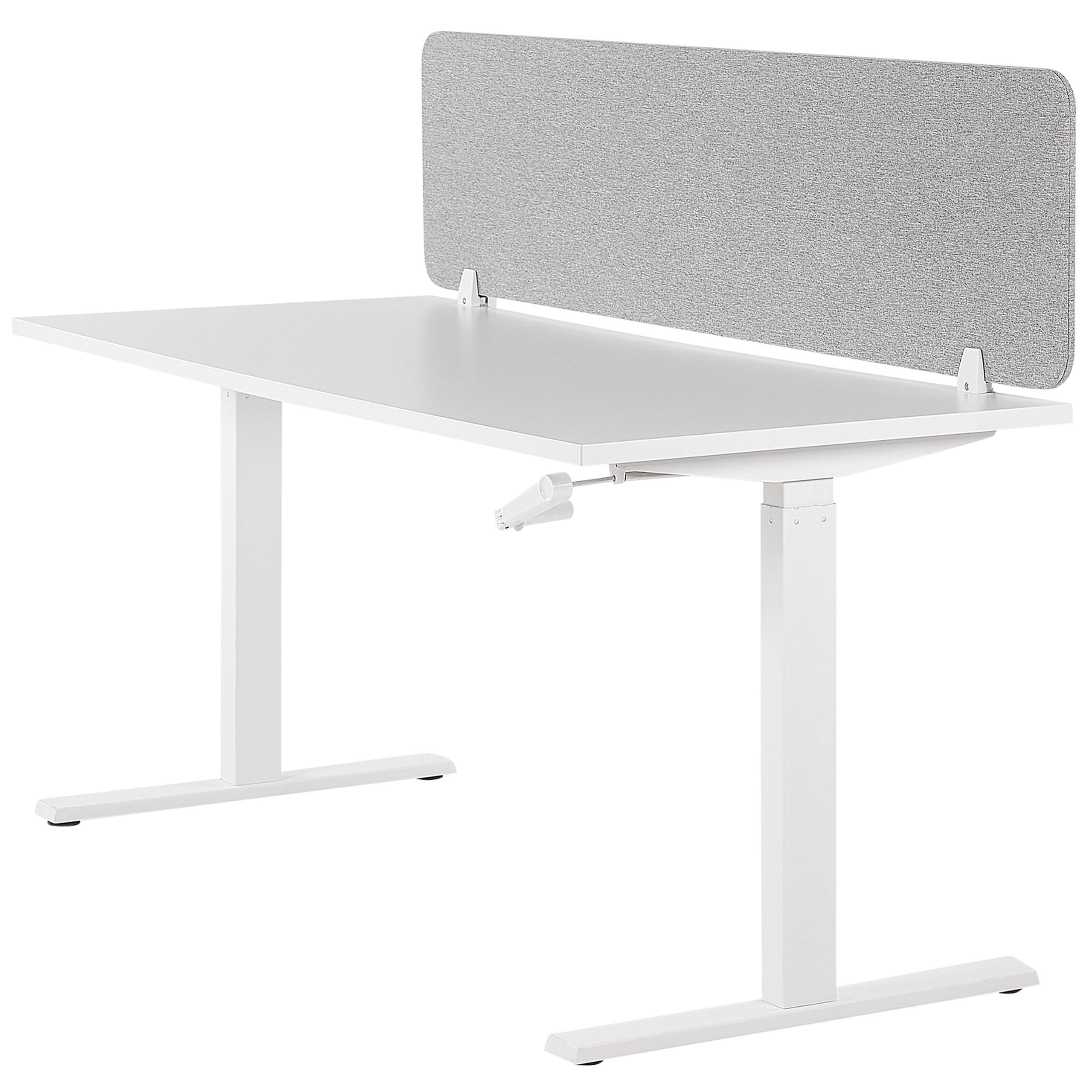 Beliani Pannello Divisorio Fonoassorbente in Pet 120 x 40 cm Grigio Chiaro