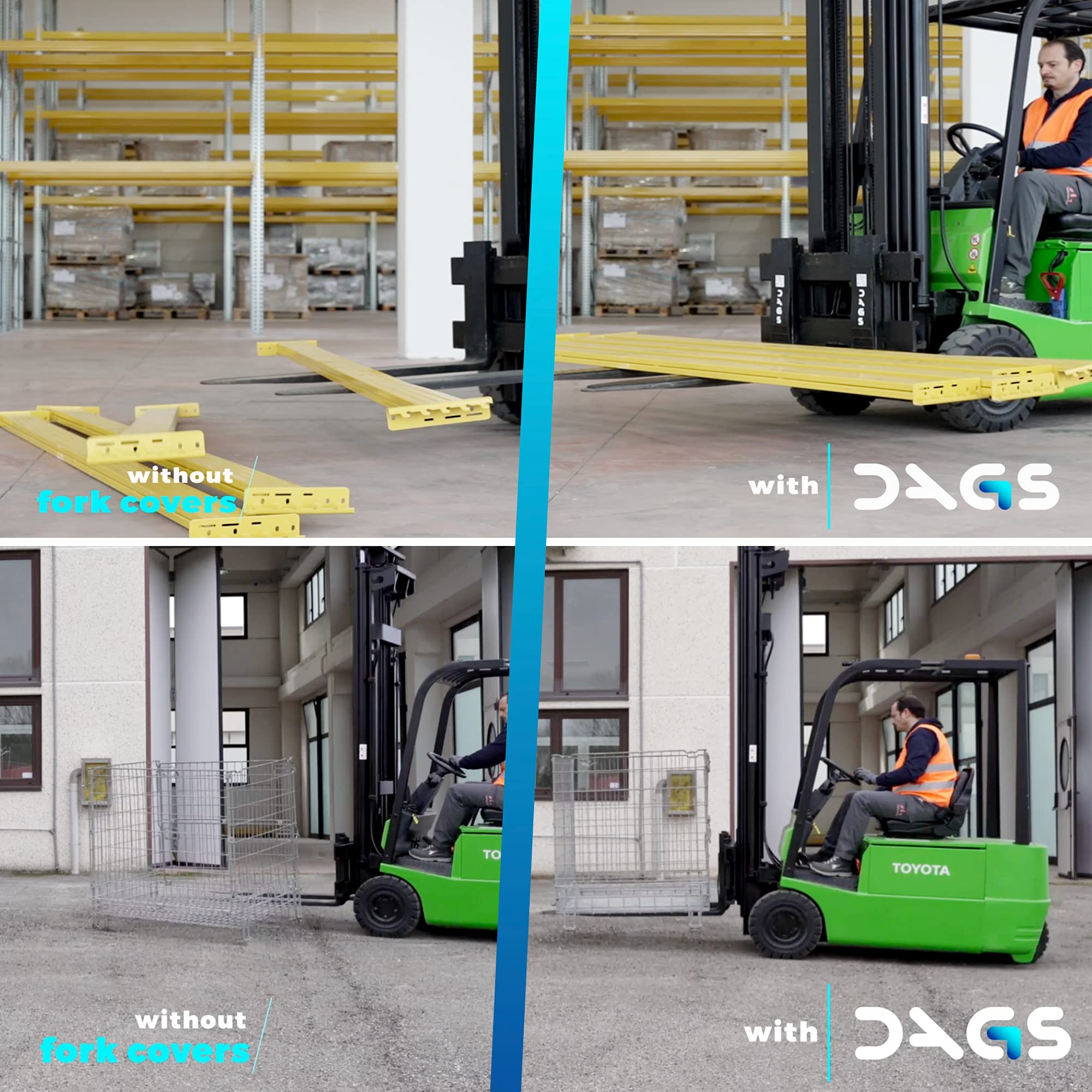 DAGS Covers - Dispositivo Anti Graffio e Scivolo magnetico per forche (1200x750x98 mm)