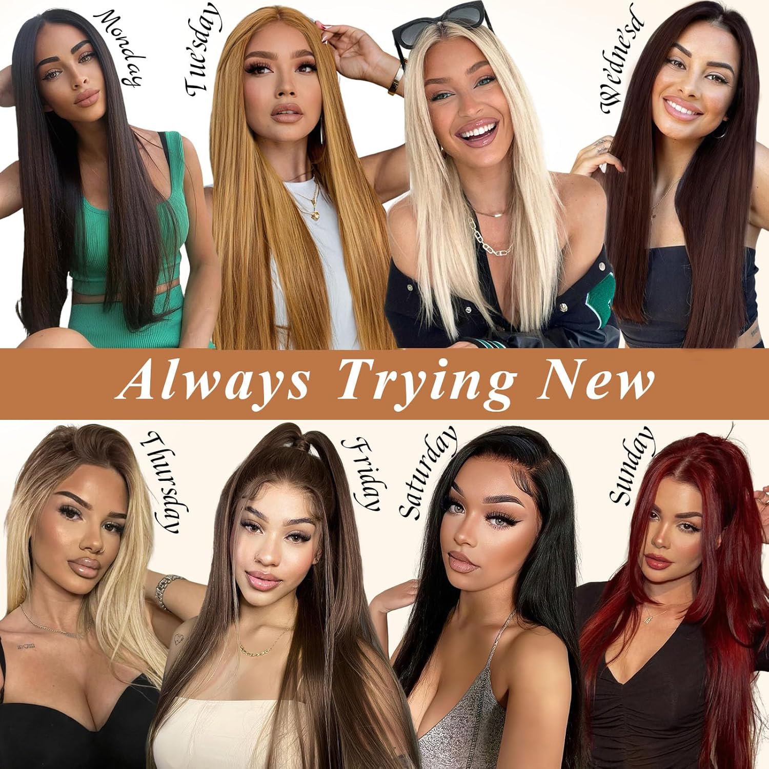 AISI HAIR 13x4 HD Lace Front Wig Light brown Pre Plucked With Baby Hair Straight Glueless Synthetic Wigs for Women 28inch Beginner Friendly