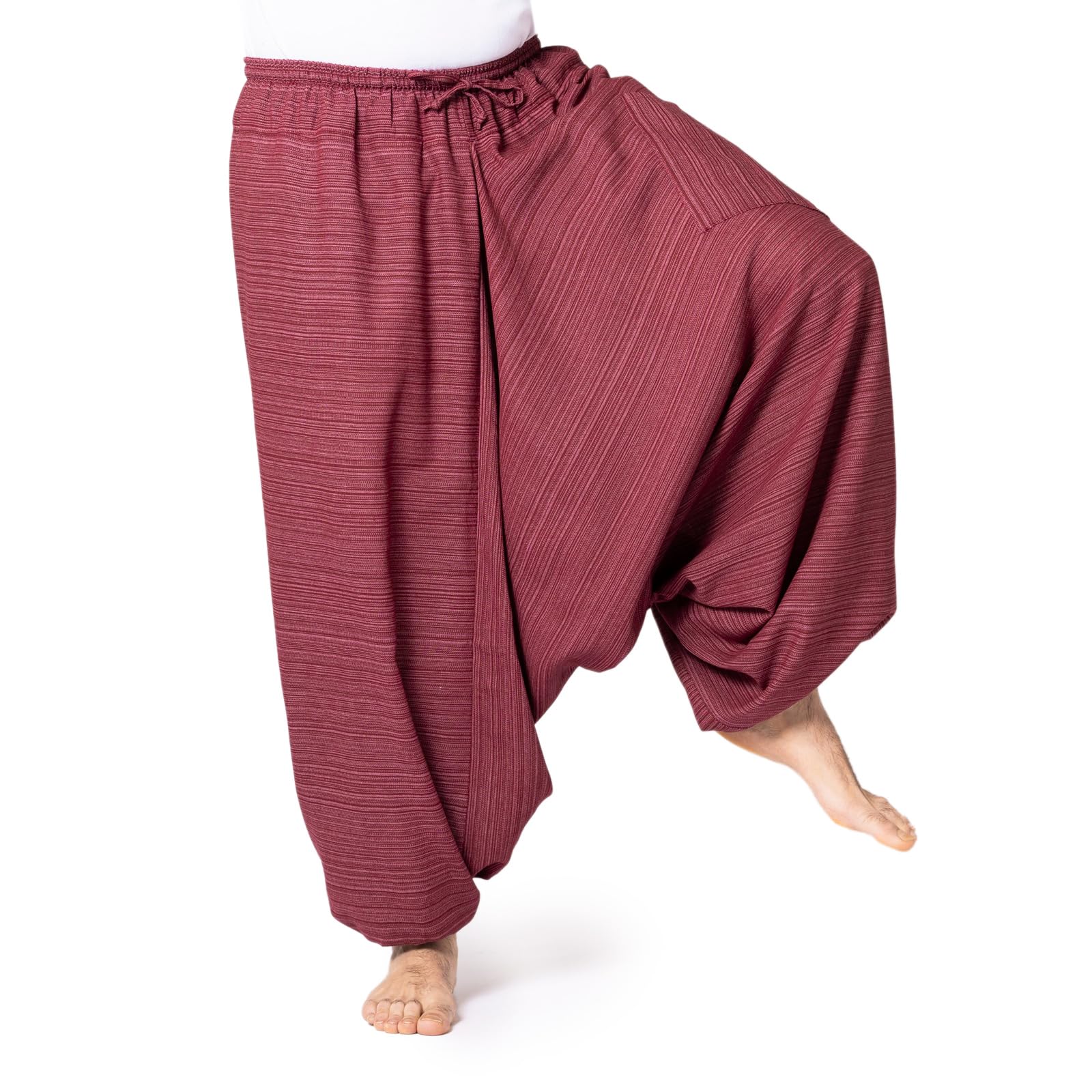 PANASIAM Aladin Pants Cotton 'Lini', Bordeaux red, L