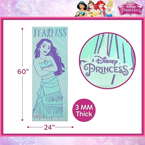 Miniatura 6 de Disney Moana - Tapete de yoga antideslizante para niños y niñas, para todo uso, PVC, accesorios de fitness y entrenamiento, azul, 0.118 pulgadas