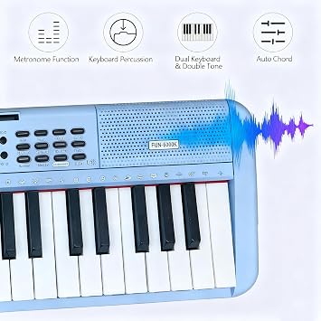 61-Key Electronic Keyboard Piano for Adults Kids with Light Up Keys, MIDI Connectivity & Learning Modes - Perfect Beginner Piano (blue)